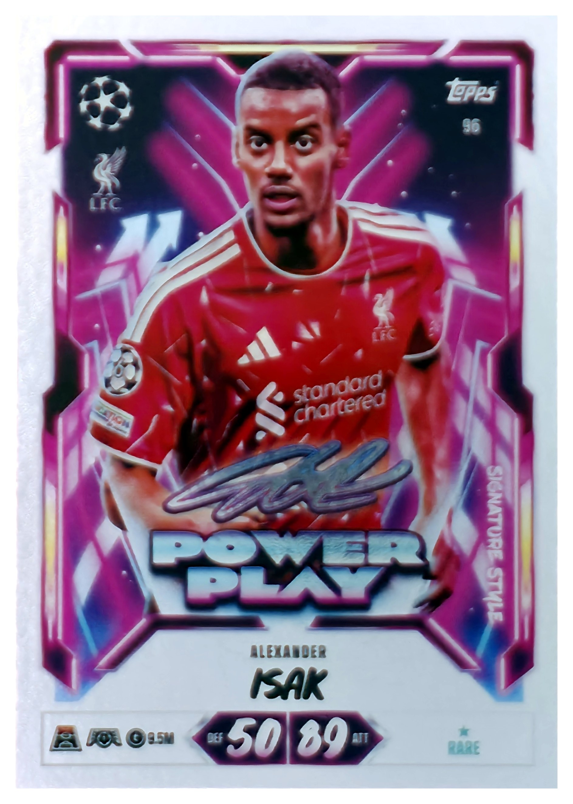Alexander Isak - Topps Match Attax UEFA Club Competitions Power Play Signature Style 2026-27, Nr. 96 (Art.-Nr. SG107567)
