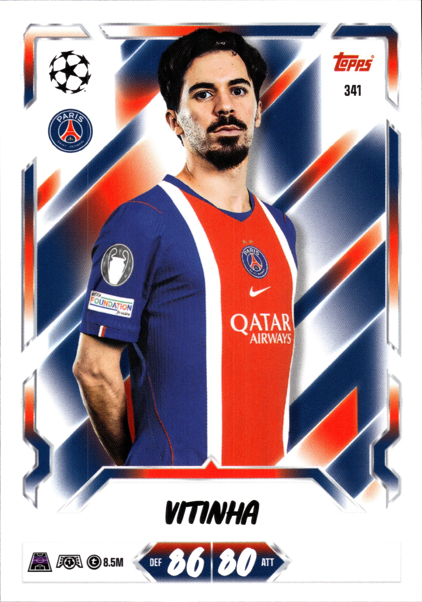 Vitinha - Topps Match Attax UEFA Club Competitions Base Set 2026-27, Nr. 341 (Art.-Nr. SG107238)
