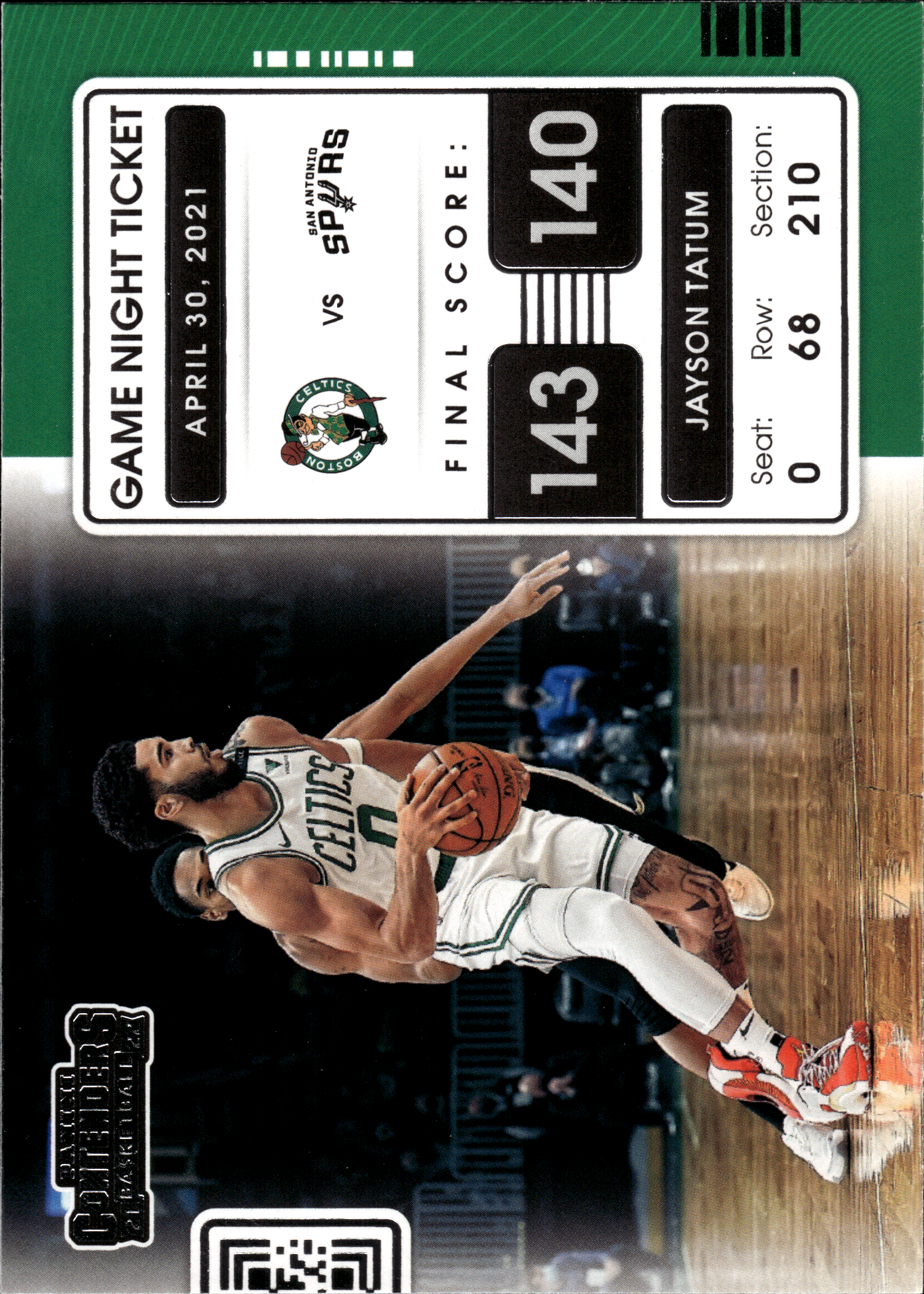 Jayson Tatum - Panini Contenders Game Night Ticket 2021-22, Nr. 18 (Art.-Nr. SG103517)
