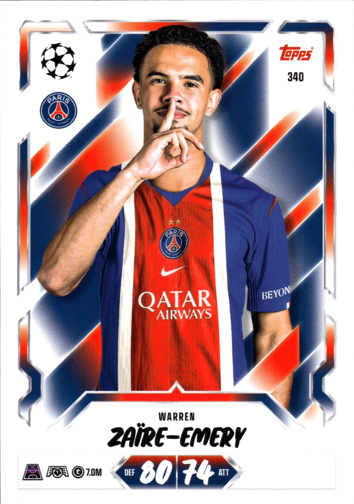 Warren Zaïre-Emery - Topps Match Attax UEFA Club Competitions Base Set 2026-27, Nr. 340 (Art.-Nr. SG107291)