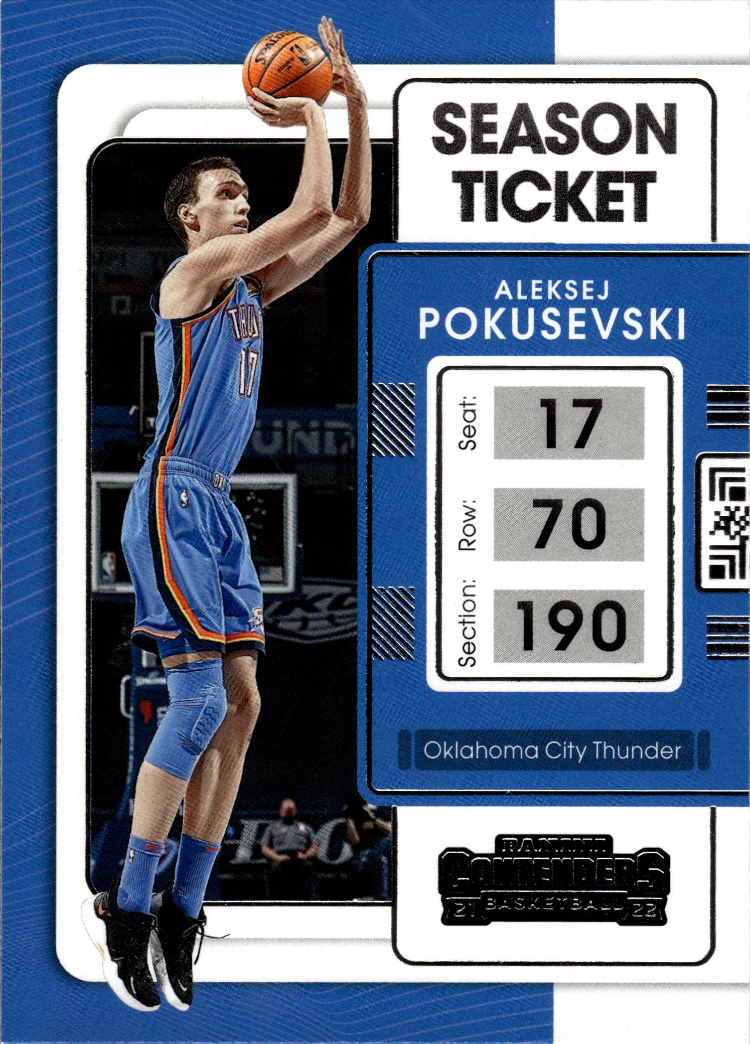 Aleksej Pokusevski - Panini Contenders Season Ticket 2021-22, Nr. 95 (Art.-Nr. SG103757)