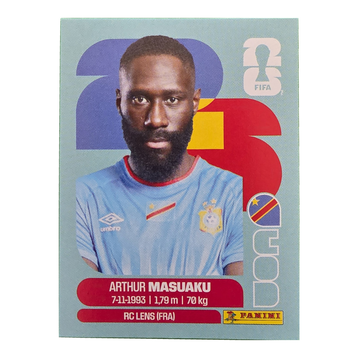 Arthur Masuaku - Kongo DR, FIFA WM 2026, Nr. COD5