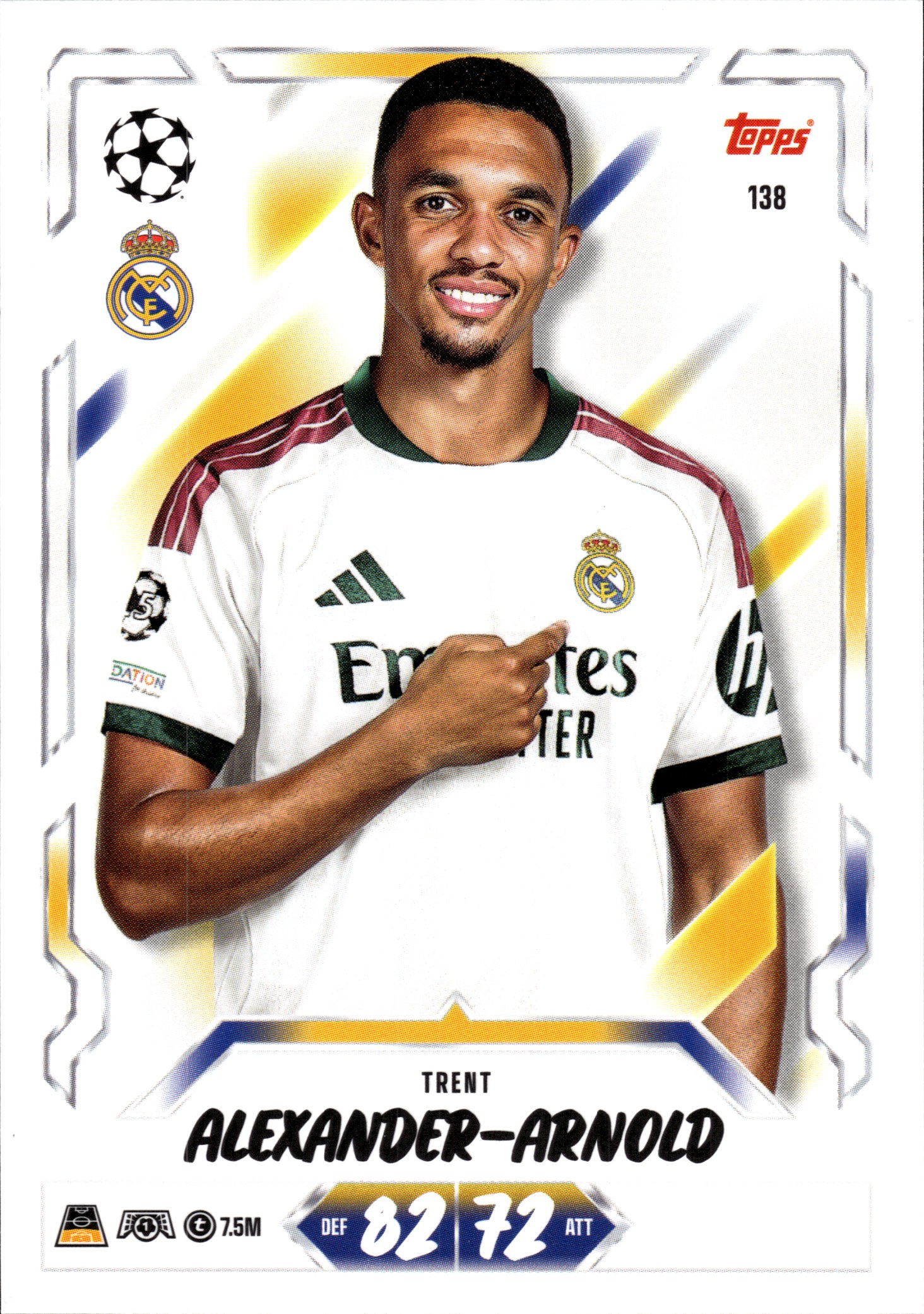 Trent Alexander-Arnold - Topps Match Attax UEFA Club Competitions Base Set 2026-27, Nr. 138 (Art.-Nr. SG107247)