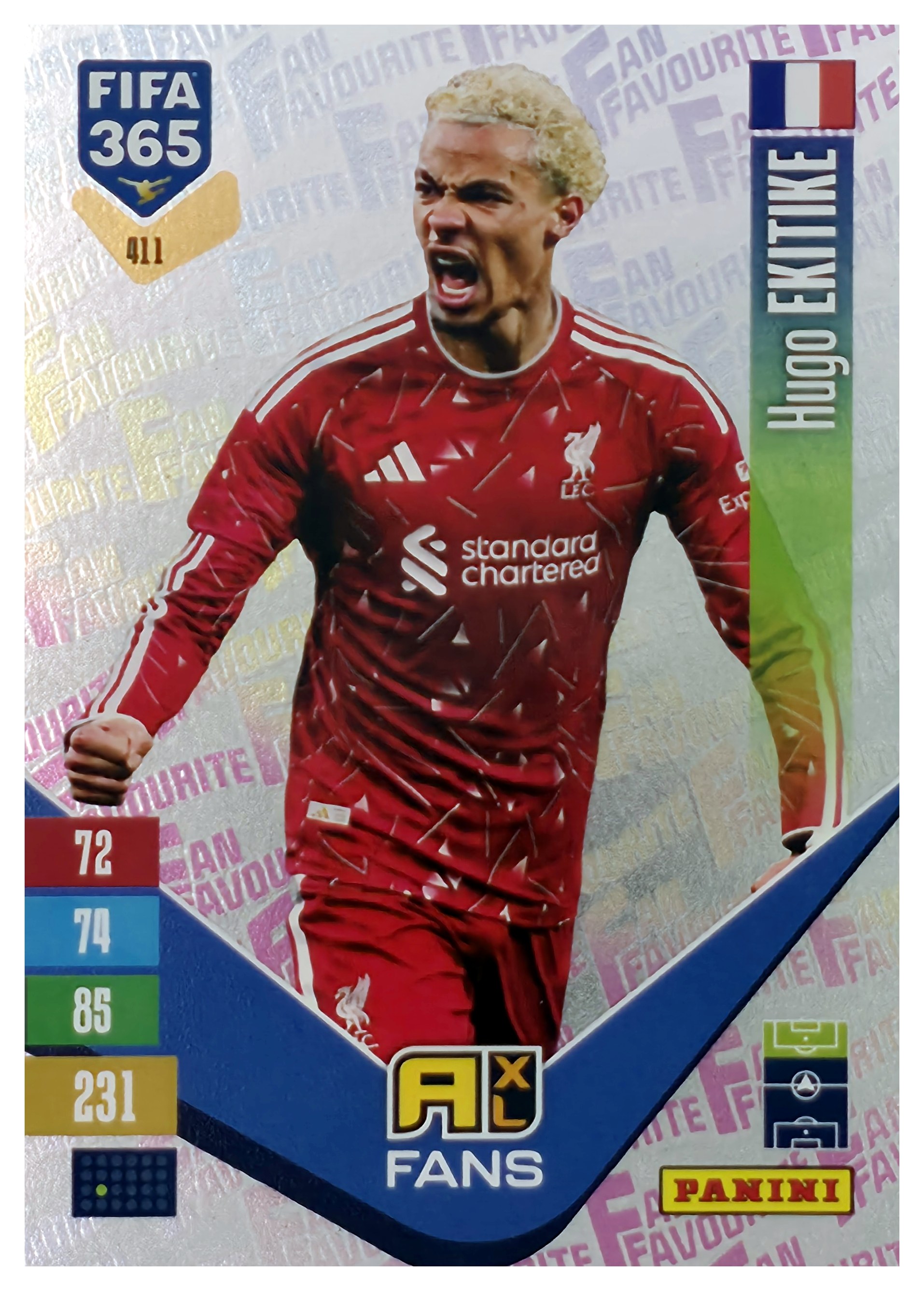 Hugo Ekitike - Panini Adrenalyn XL FIFA 365 Fan Favourites 2026-27, Nr. 411 – Insert (Art.-Nr. SG110492)
