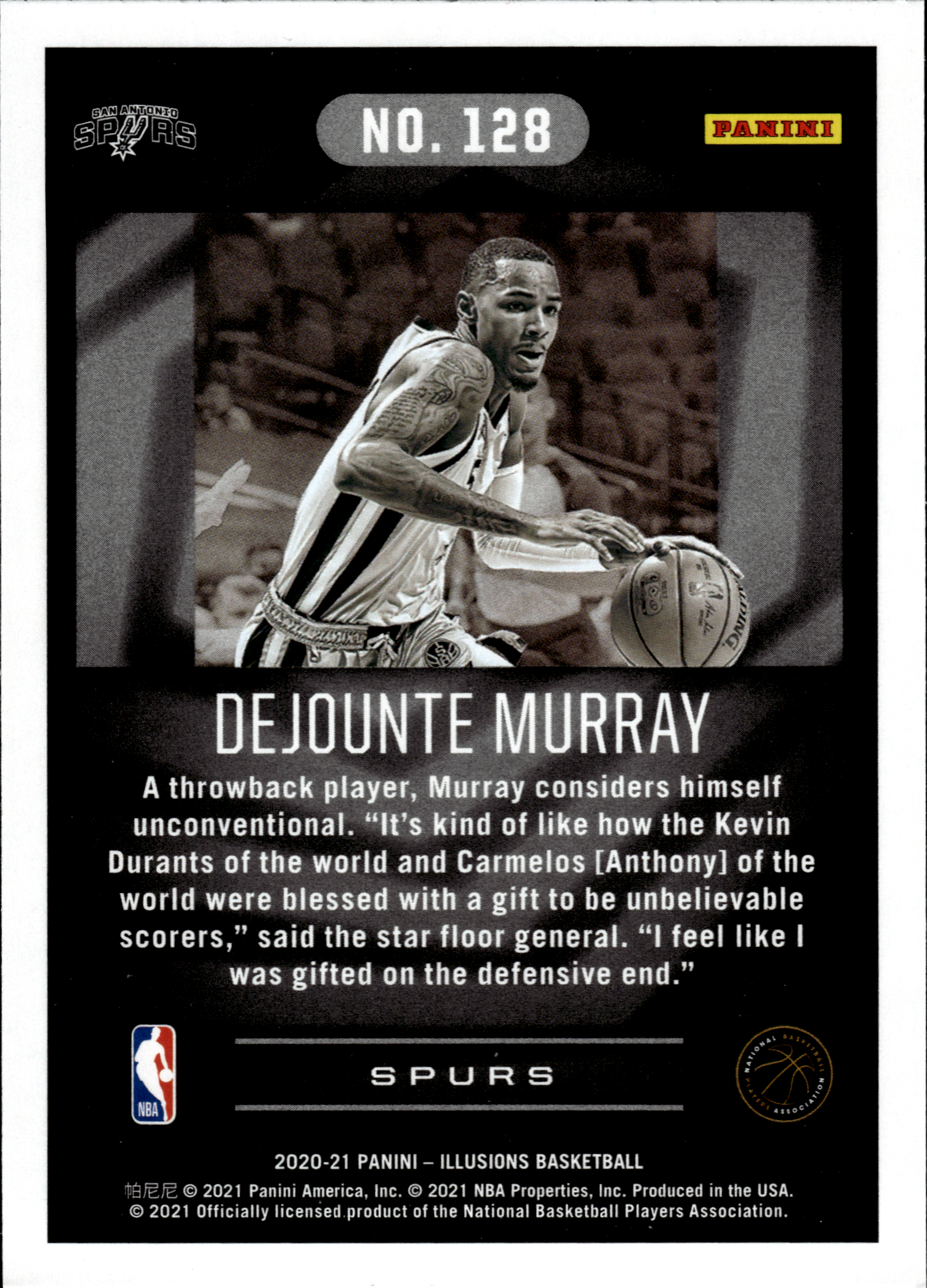 Dejounte Murray - Panini Illusions Base Set 2020-21, Nr. 128