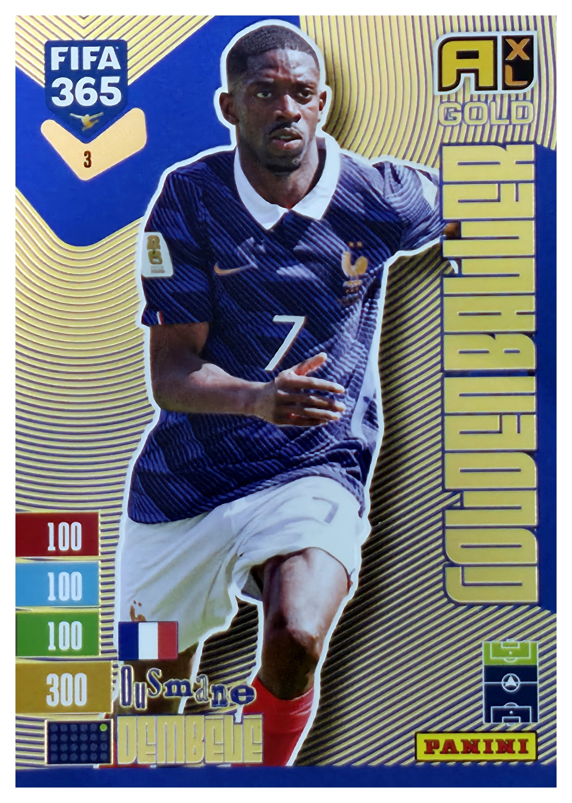 Ousmane Dembélé - Panini Adrenalyn XL FIFA 365 Golden Baller 2026-27, Nr. 3 – Insert (Art.-Nr. SG110400)