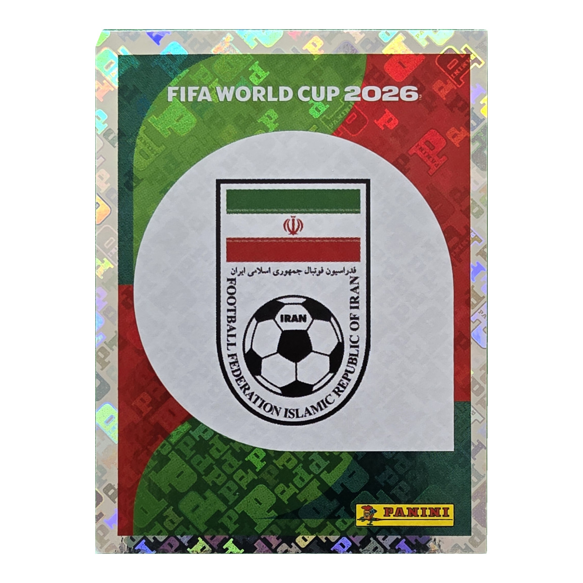 Emblem - Iran, FIFA WM 2026, Nr. IRN1 – Glitzer-Optik