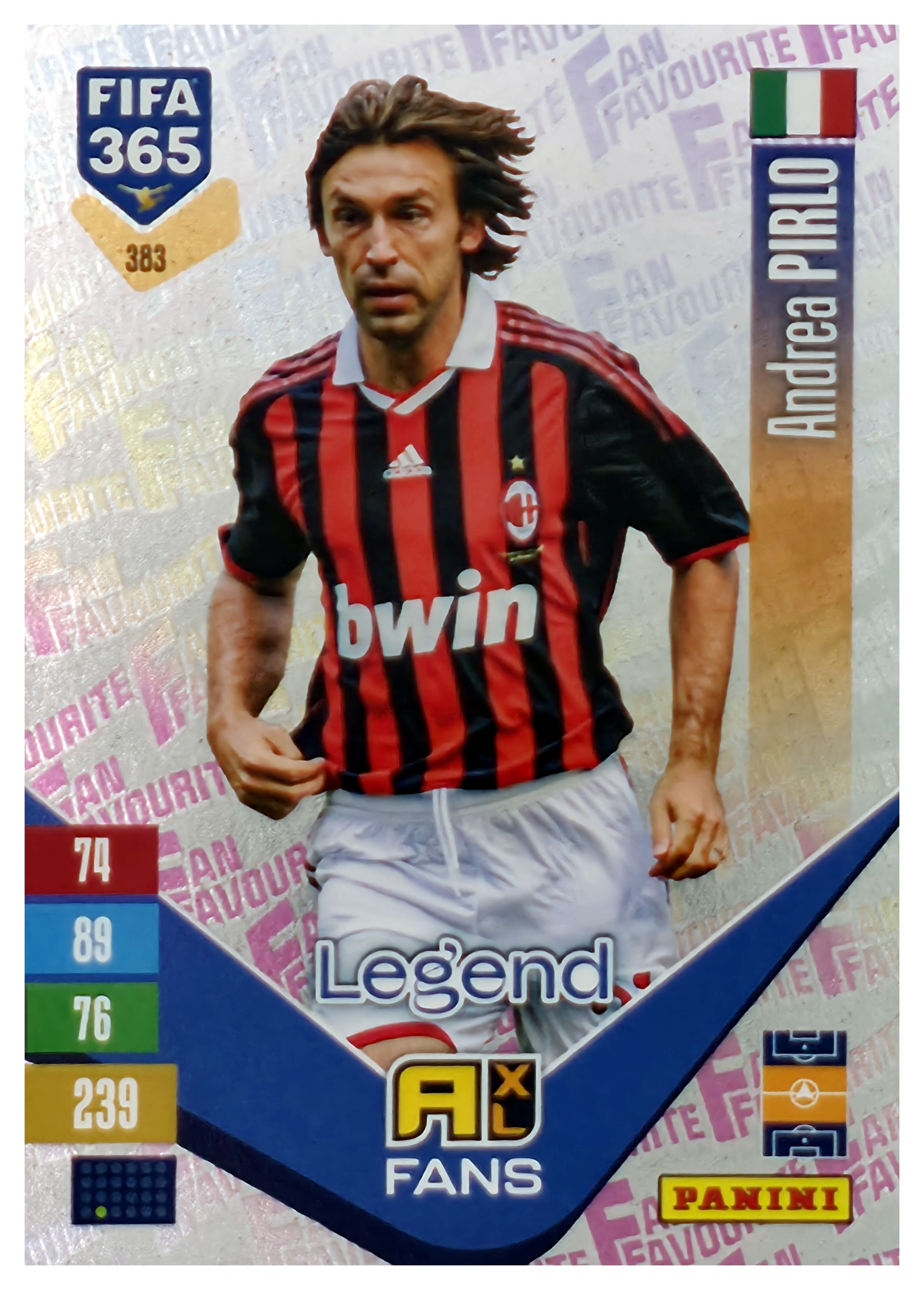 Andrea Pirlo - Panini Adrenalyn XL FIFA 365 Fan Favourites 2026-27, Nr. 383 – Insert (Art.-Nr. SG110532)