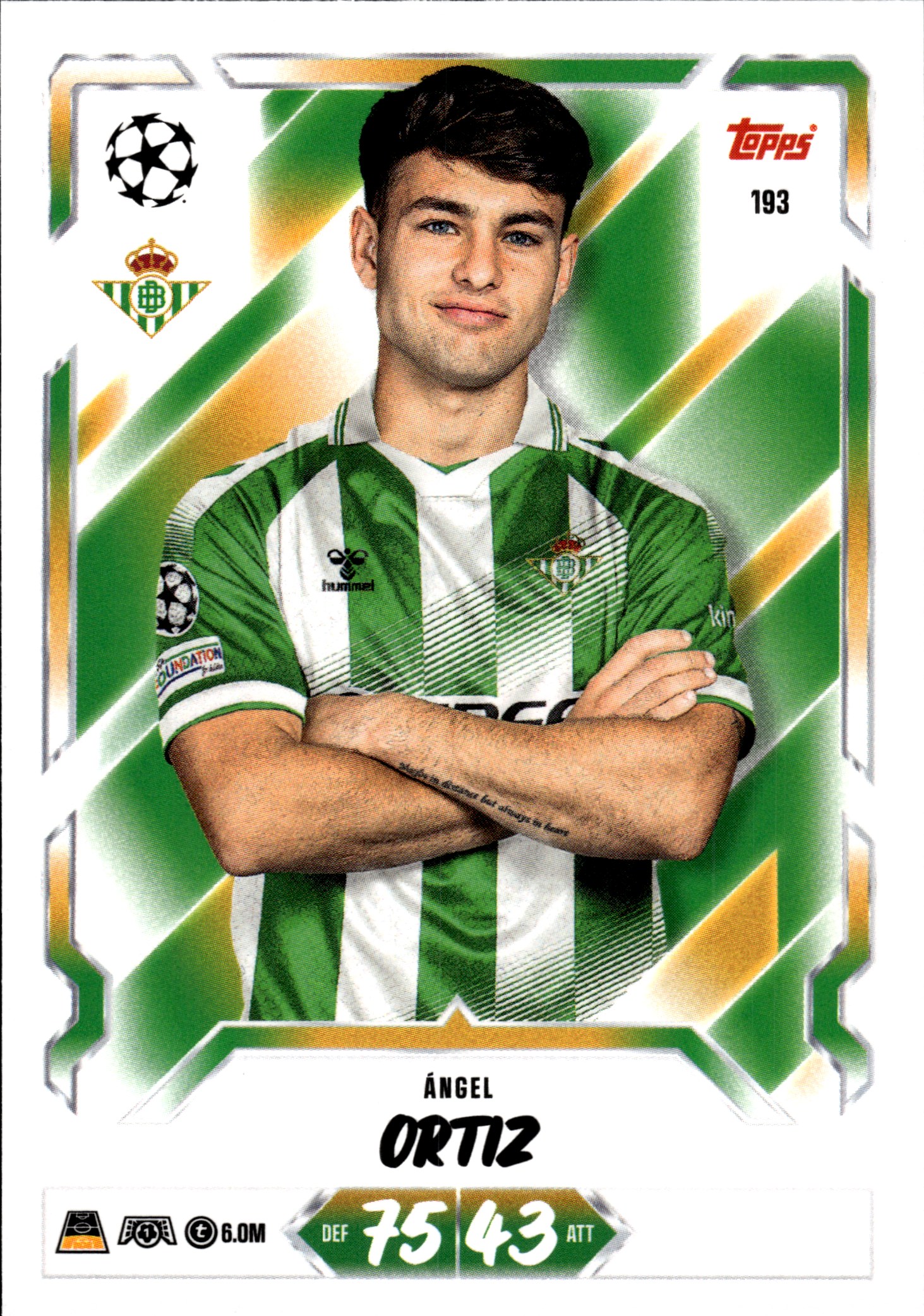 Ángel Ortiz - Topps Match Attax UEFA Club Competitions Base Set 2026-27, Nr. 193 (Art.-Nr. SG107262)
