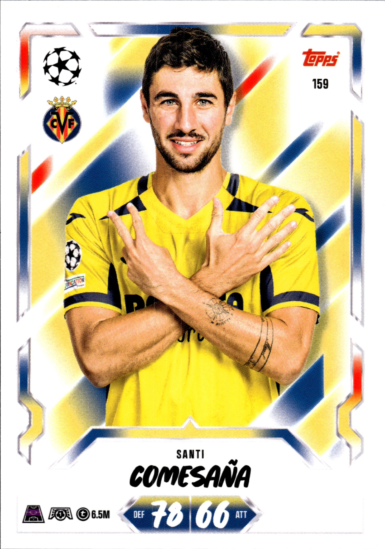Santi Comesaña - Topps Match Attax UEFA Club Competitions Base Set 2026-27, Nr. 159 (Art.-Nr. SG107209)