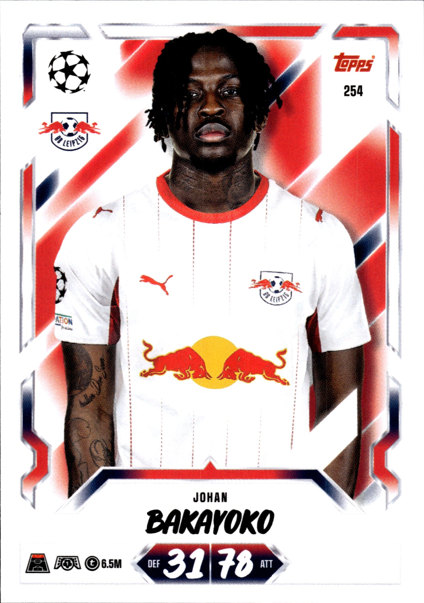 Johan Bakayoko - Topps Match Attax UEFA Club Competitions Base Set 2026-27, Nr. 254 (Art.-Nr. SG107269)