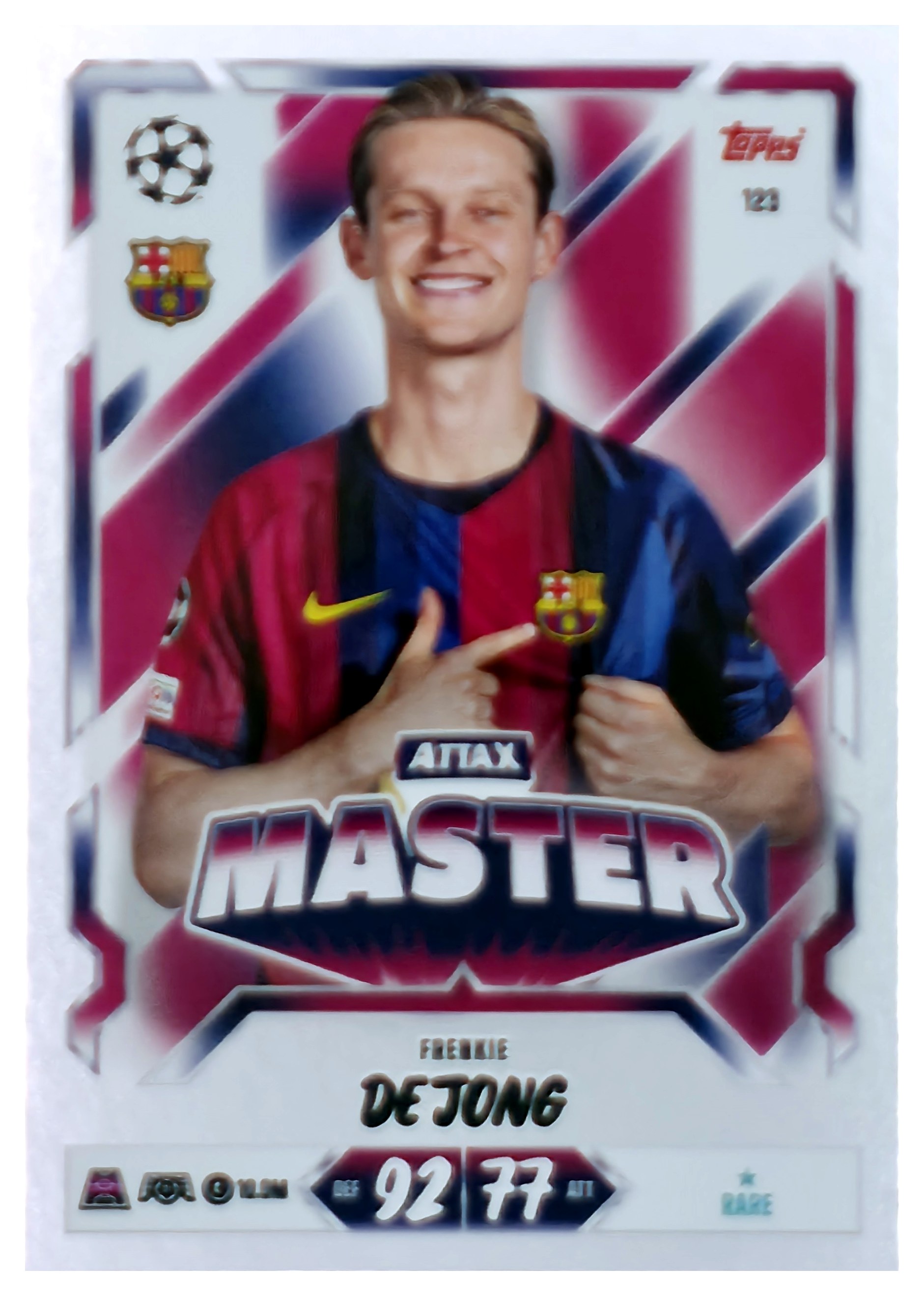 Frenkie de Jong - Topps Match Attax UEFA Club Competitions Attax Master 2026-27, Nr. 123 (Art.-Nr. SG107664)