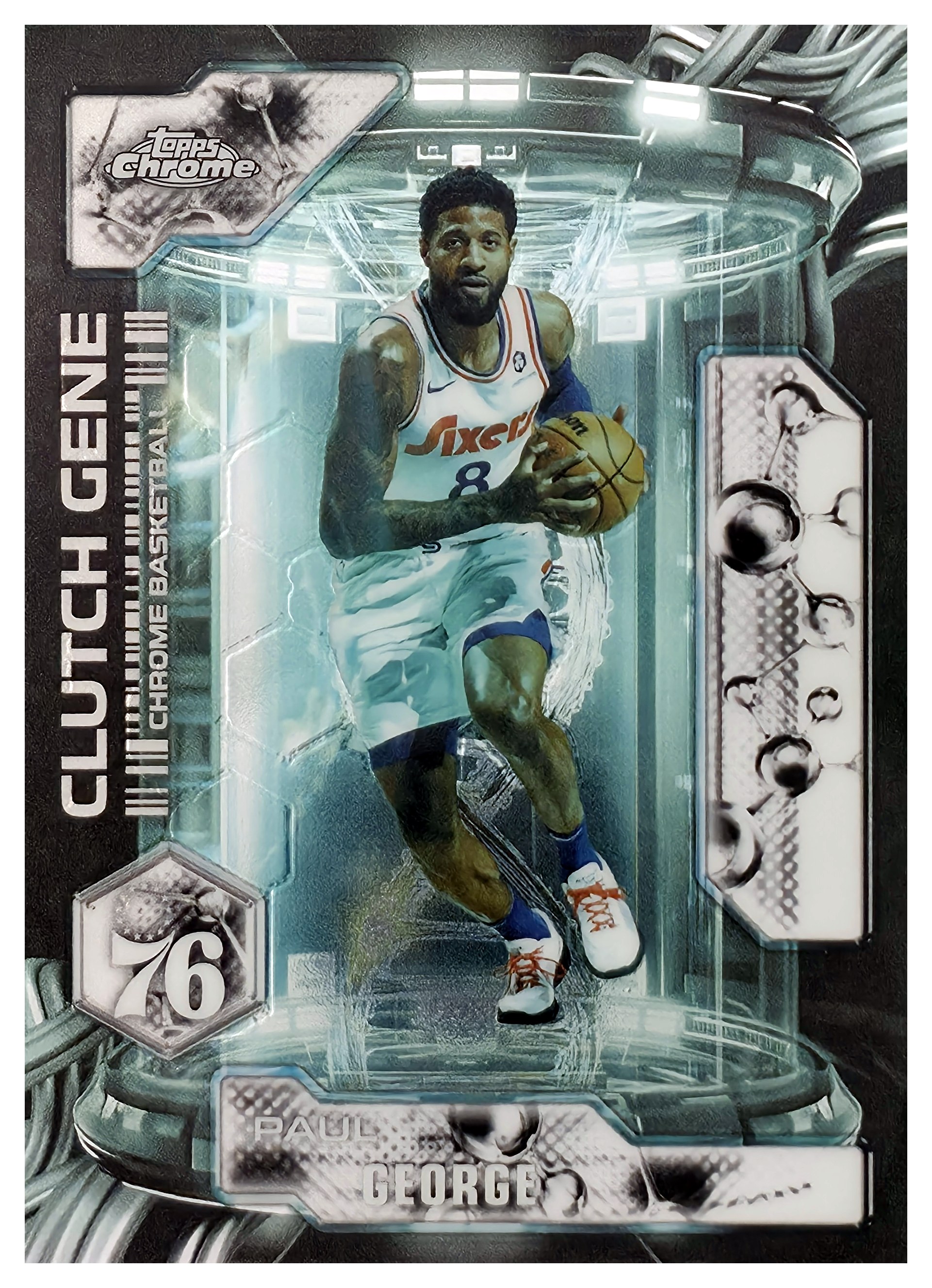 Paul George - Topps Chrome Clutch Gene 2025-26, Nr. CG-3 – Insert (Art.-Nr. SG111095)