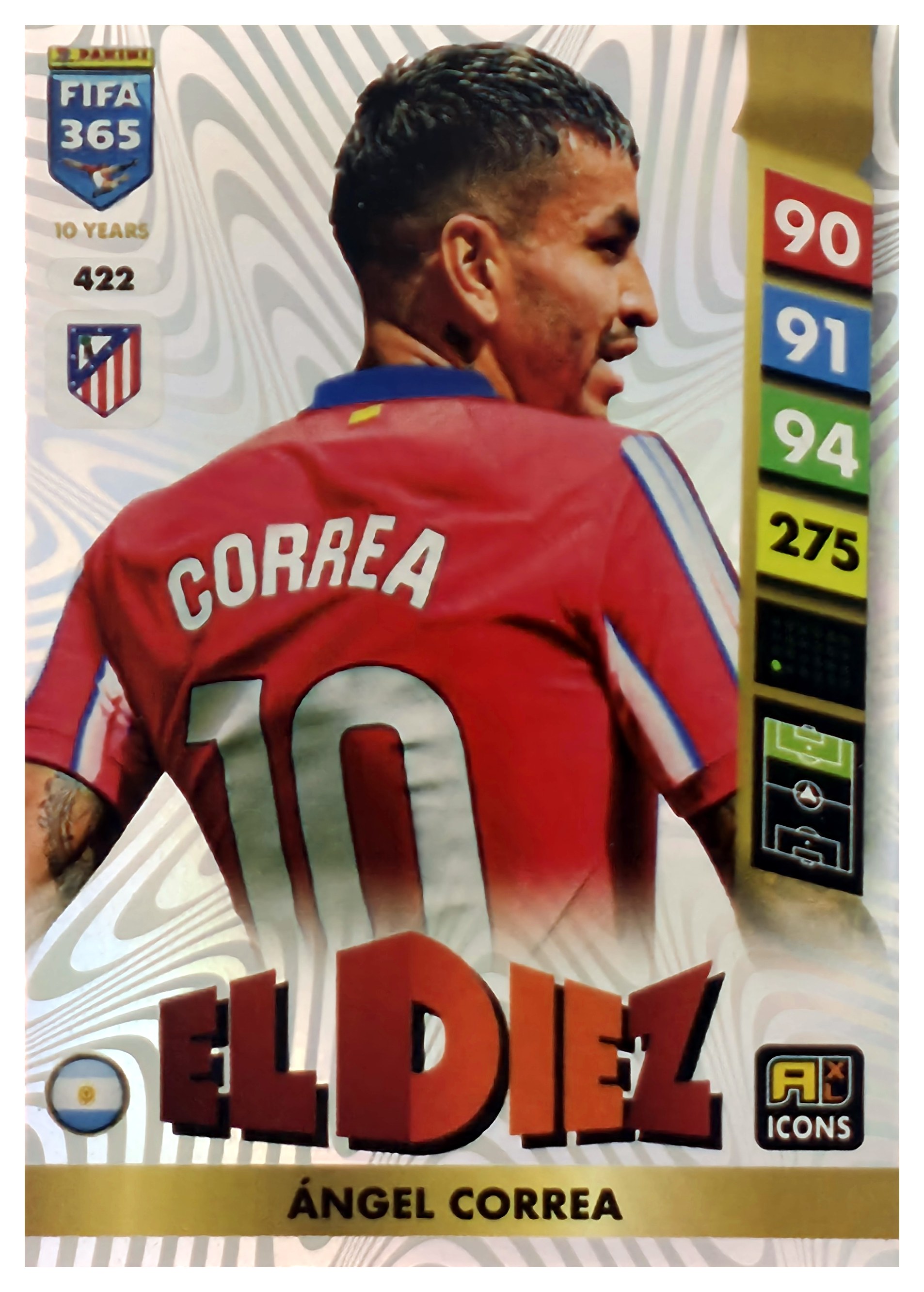 Ángel Correa - Panini Adrenalyn XL FIFA 365 El Diez 2025, Nr. 422 – Insert (Art.-Nr. SG108219)