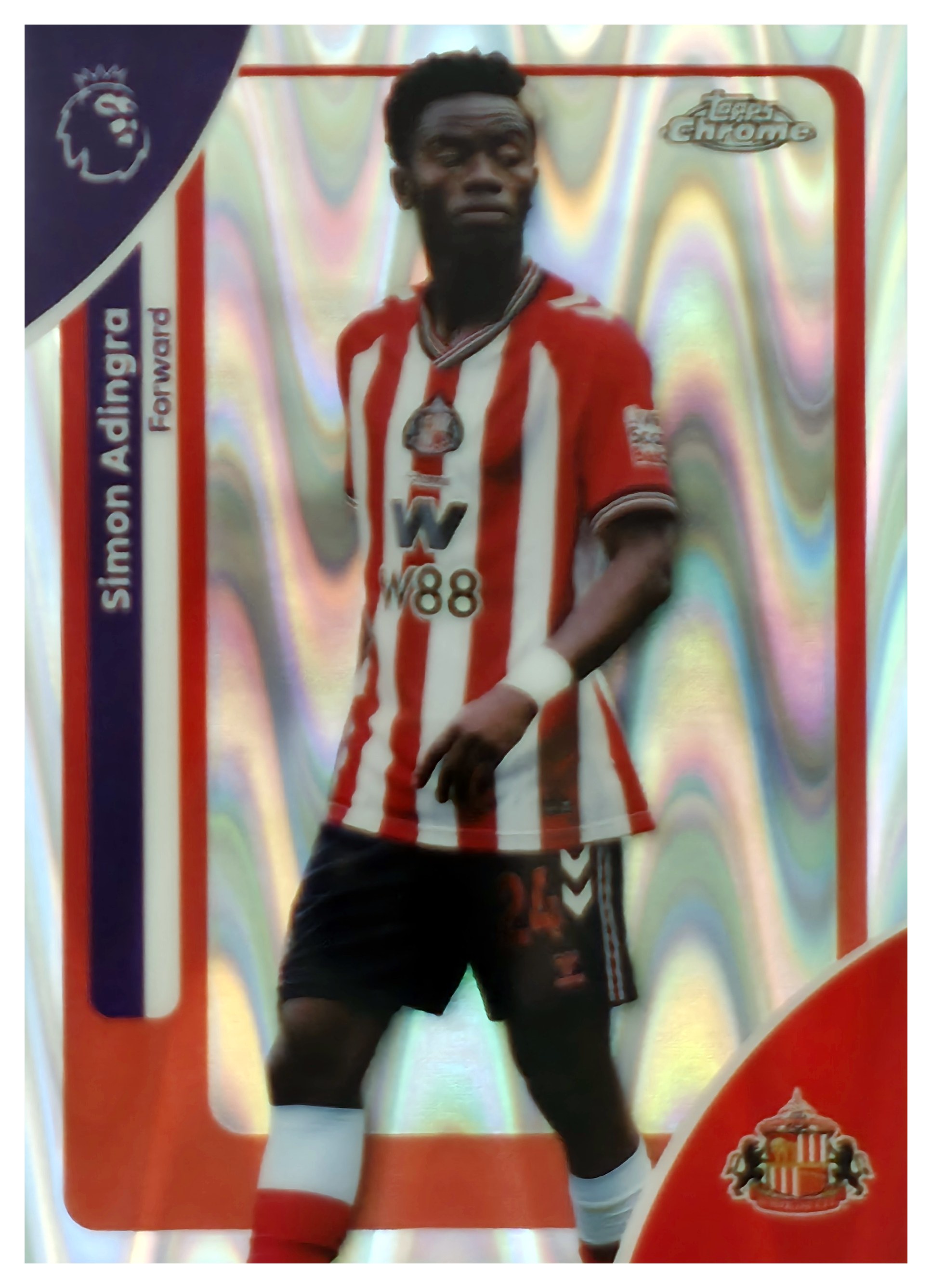 Simon Adingra - Topps Chrome Premier League Base Set 2025-26, Nr. 168 – RayWave Refractor (Art.-Nr. SG109530)