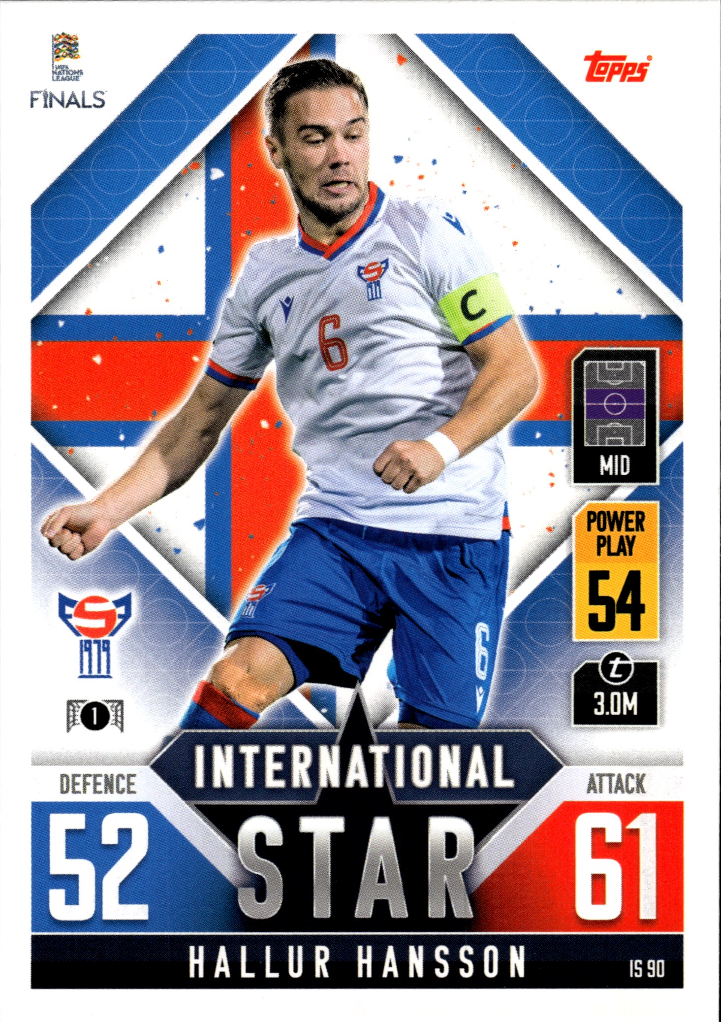 Hallur Hansson - Topps Match Attax 101 Road to UEFA Nations League Finals International Star 2022-23, Nr. IS 90 (Art.-Nr. SG108007)
