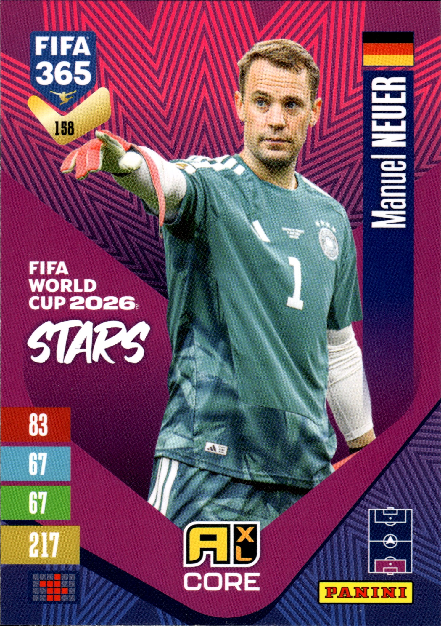 Manuel Neuer - Panini Adrenalyn XL FIFA 365 FIFA World Cup 2026 Stars 2026-27, Nr. 158
