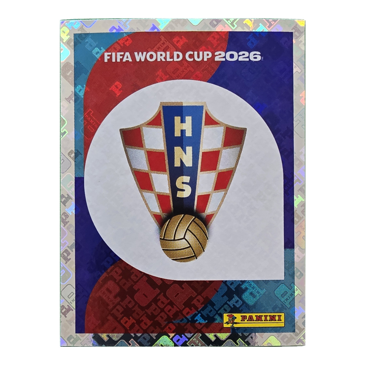 Emblem - Kroatien, FIFA WM 2026, Nr. CRO1 – Glitzer-Optik