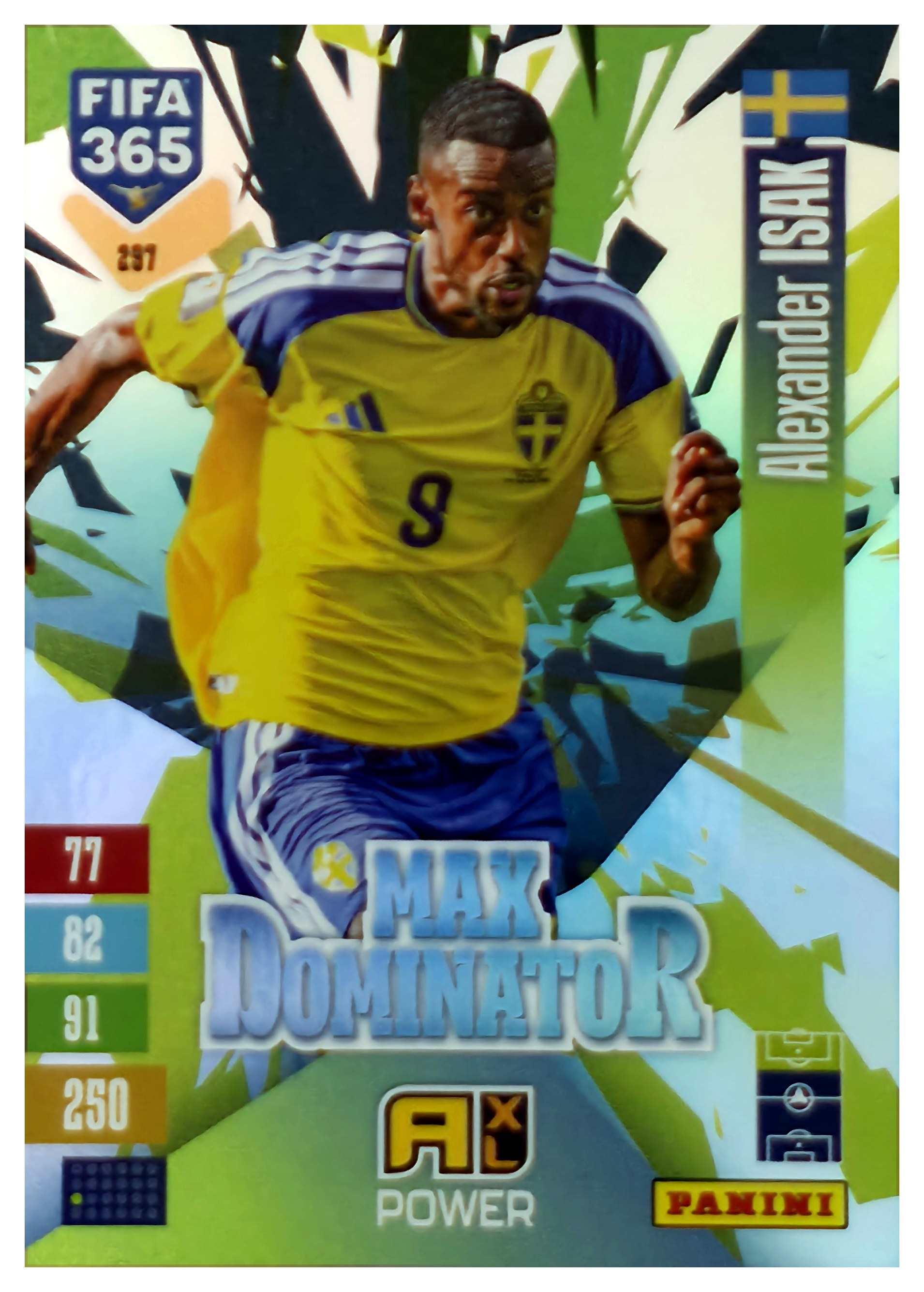 Alexander Isak - Panini Adrenalyn XL FIFA 365 Max Dominator 2026-27, Nr. 297 – Insert (Art.-Nr. SG110627)