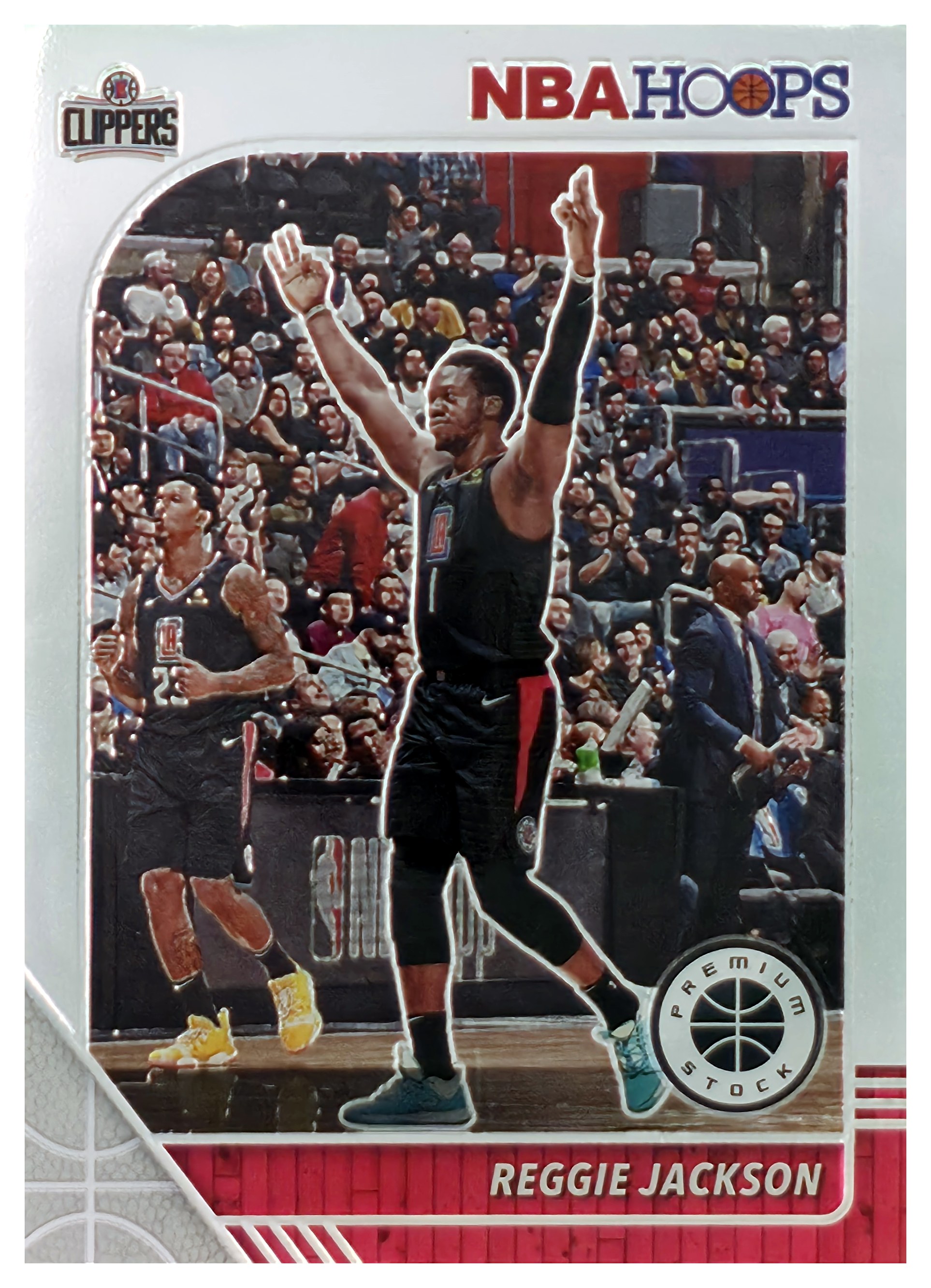 Reggie Jackson - Panini Hoops Premium Stock Base Set 2019-20, Nr. 57 (Art.-Nr. SG106995)