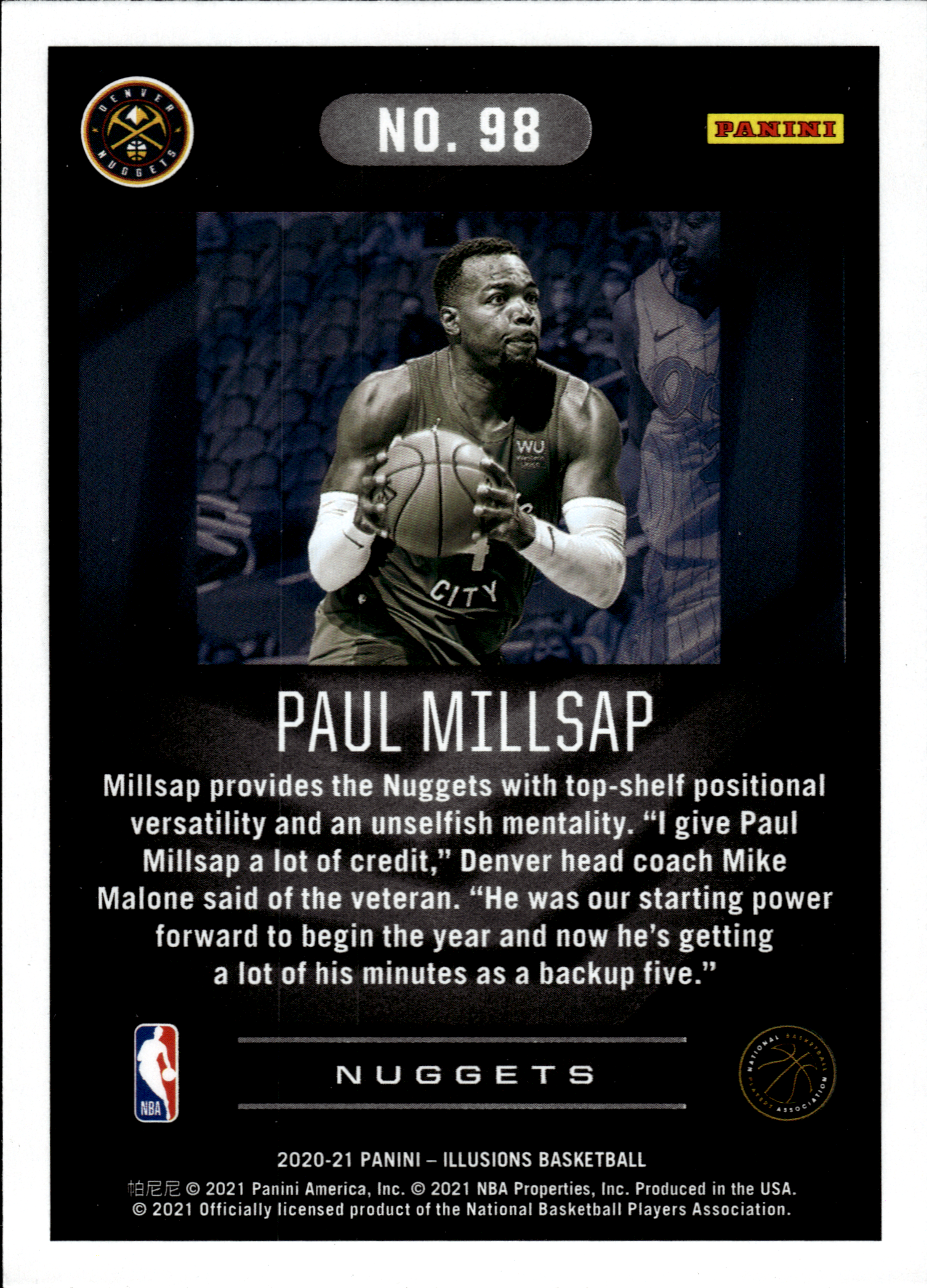 Paul Millsap - Panini Illusions Base Set 2020-21, Nr. 98