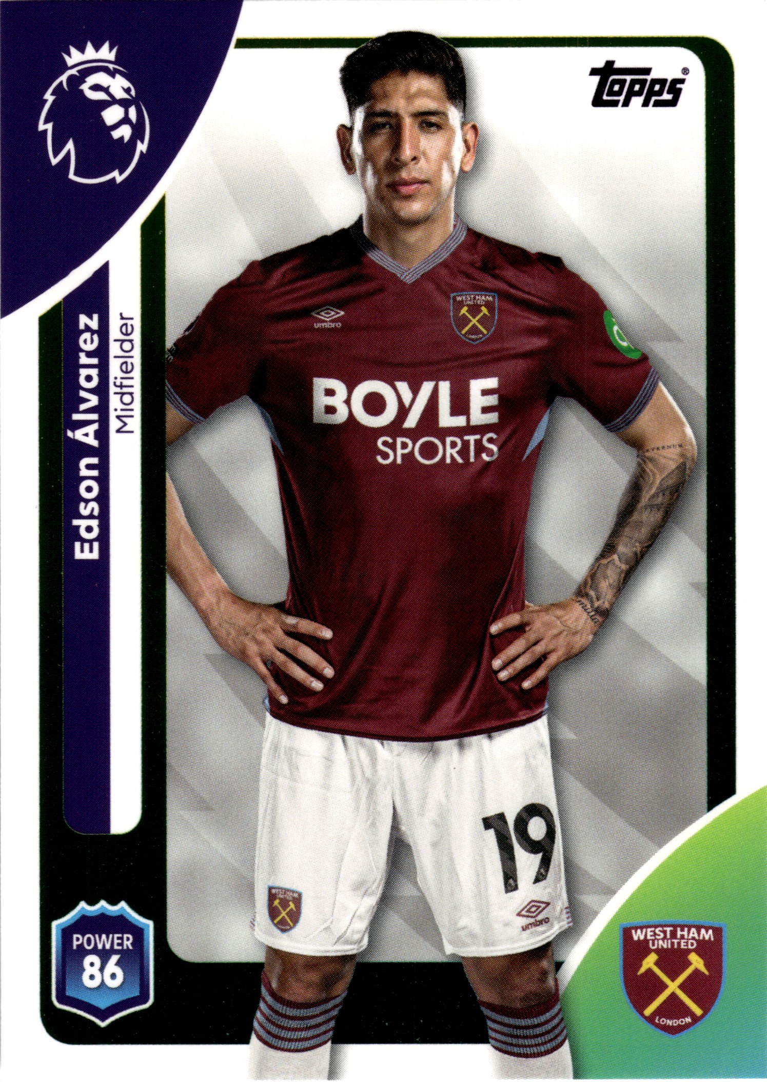 Edson Álvarez - Topps Match Attax Premier League Base Set 2025-26, Nr. 279 (Art.-Nr. SG107897)