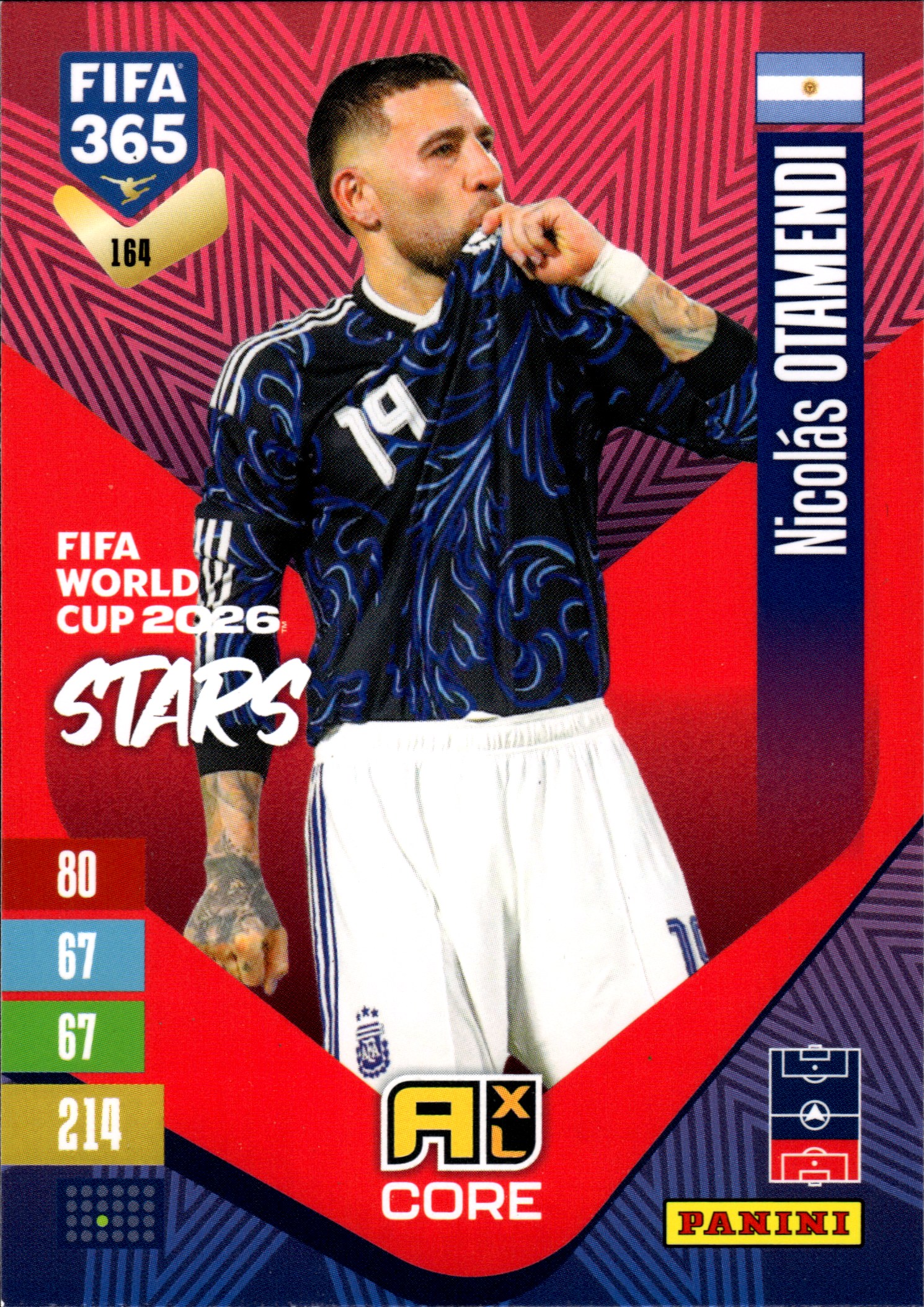 Nicolás Otamendi - Panini Adrenalyn XL FIFA 365 FIFA World Cup 2026 Stars 2026-27, Nr. 164 (Art.-Nr. SG110340)