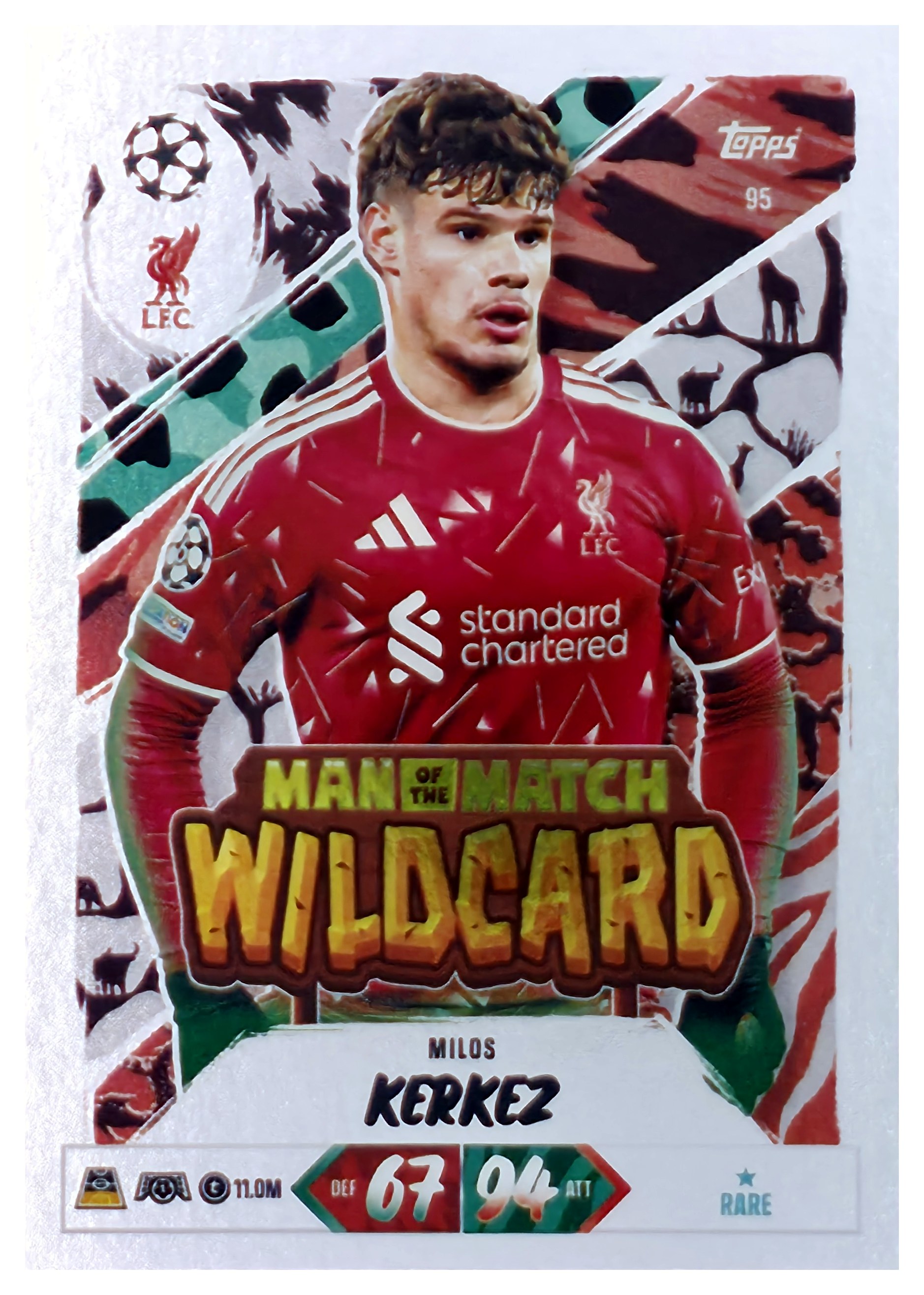 Milos Kerkez - Topps Match Attax UEFA Club Competitions Man of the Match Wildcard 2026-27, Nr. 95 (Art.-Nr. SG107476)