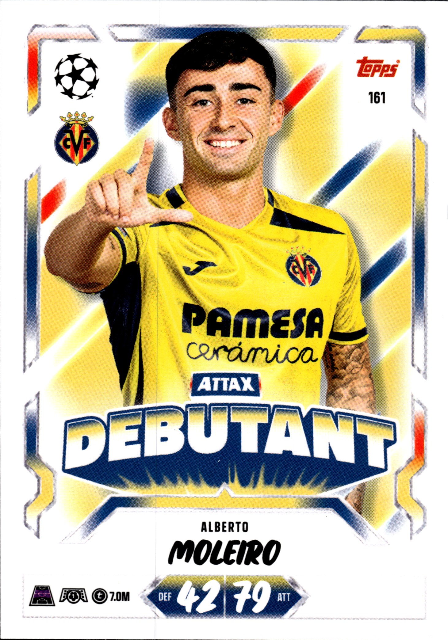 Alberto Moleiro - Topps Match Attax UEFA Club Competitions Attax Debutant 2026-27, Nr. 161 (Art.-Nr. SG107135)