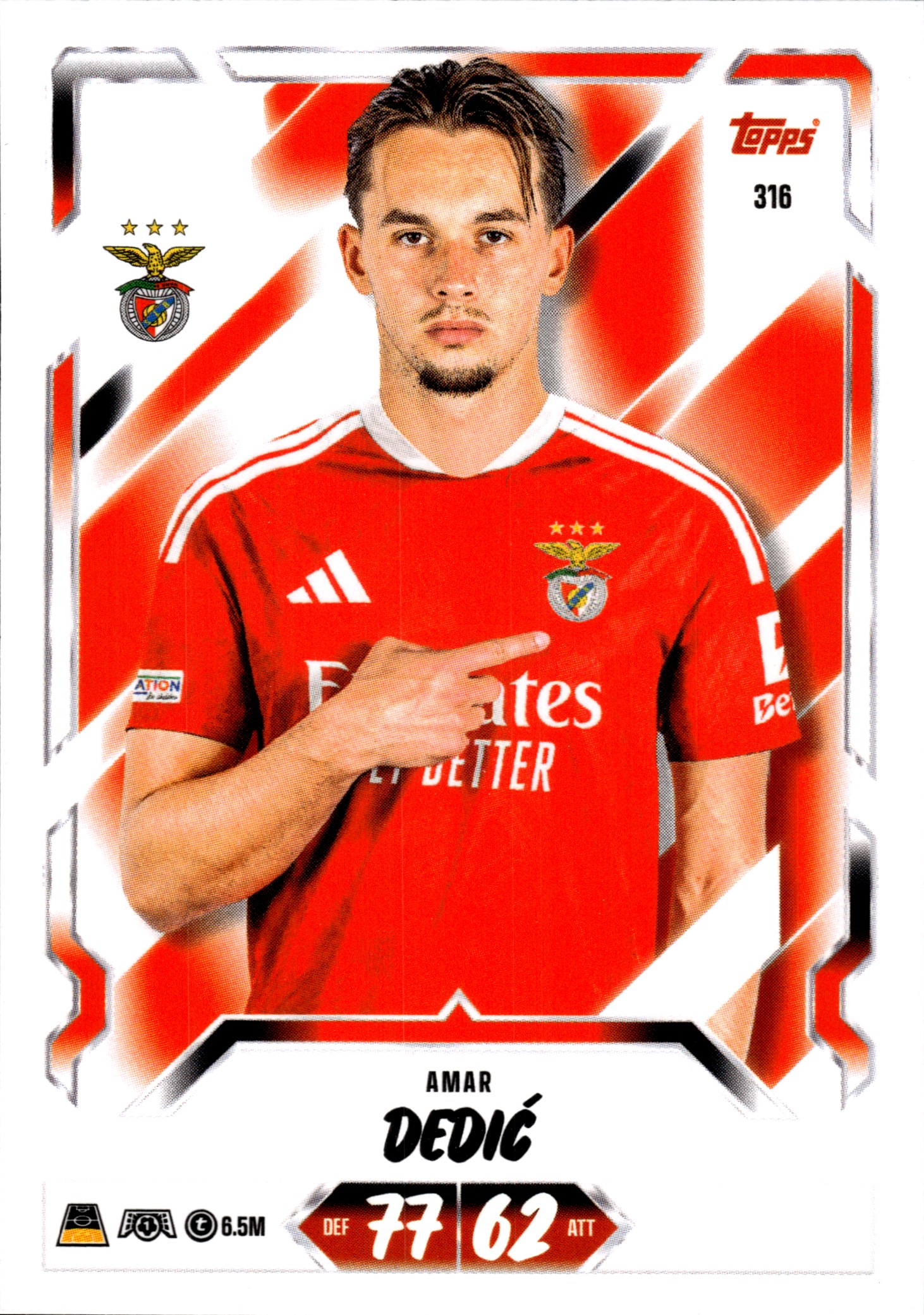 Amar Dedić - Topps Match Attax UEFA Club Competitions Base Set 2026-27, Nr. 316 (Art.-Nr. SG107223)