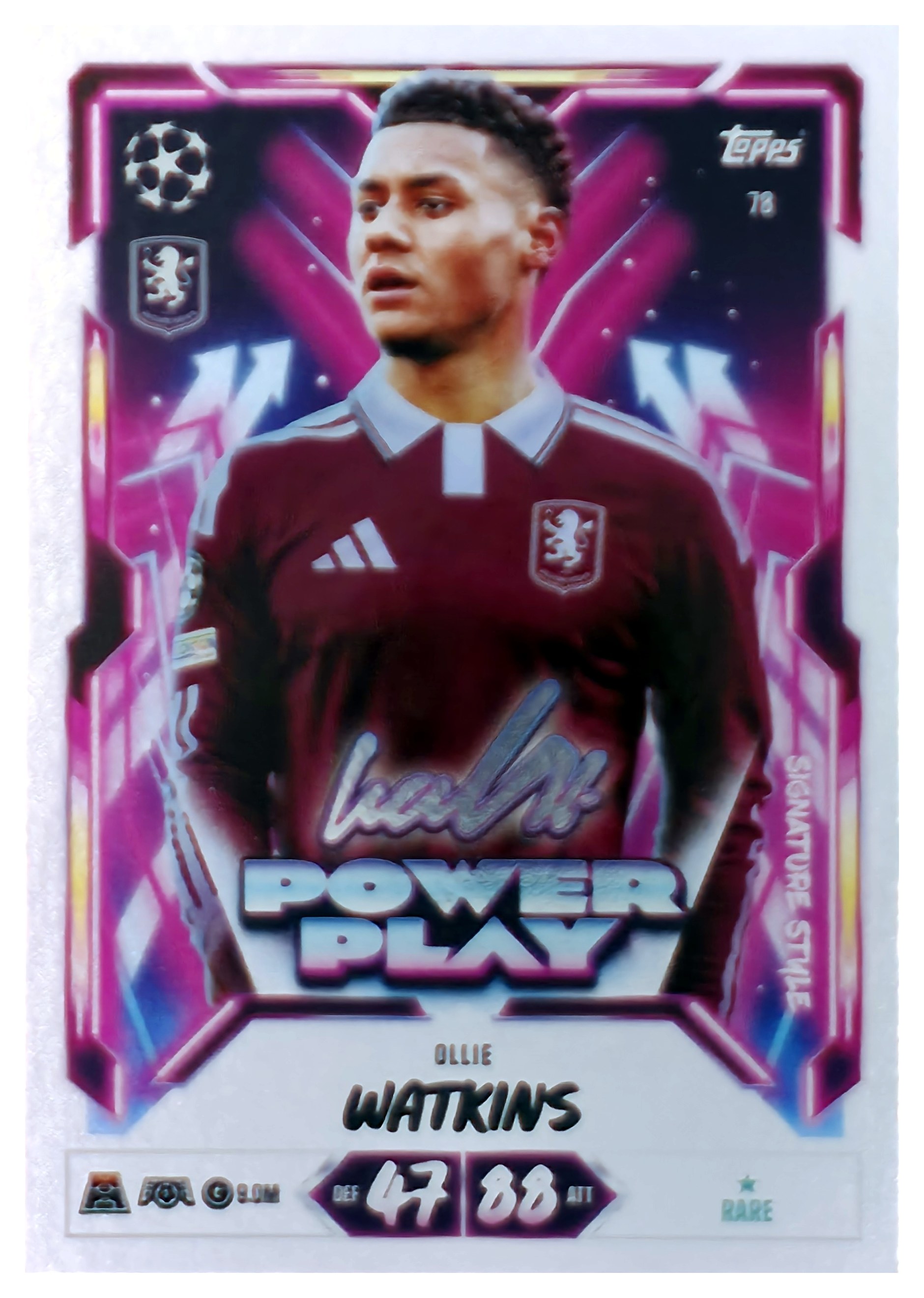 Ollie Watkins - Topps Match Attax UEFA Club Competitions Power Play Signature Style 2026-27, Nr. 78 (Art.-Nr. SG107569)