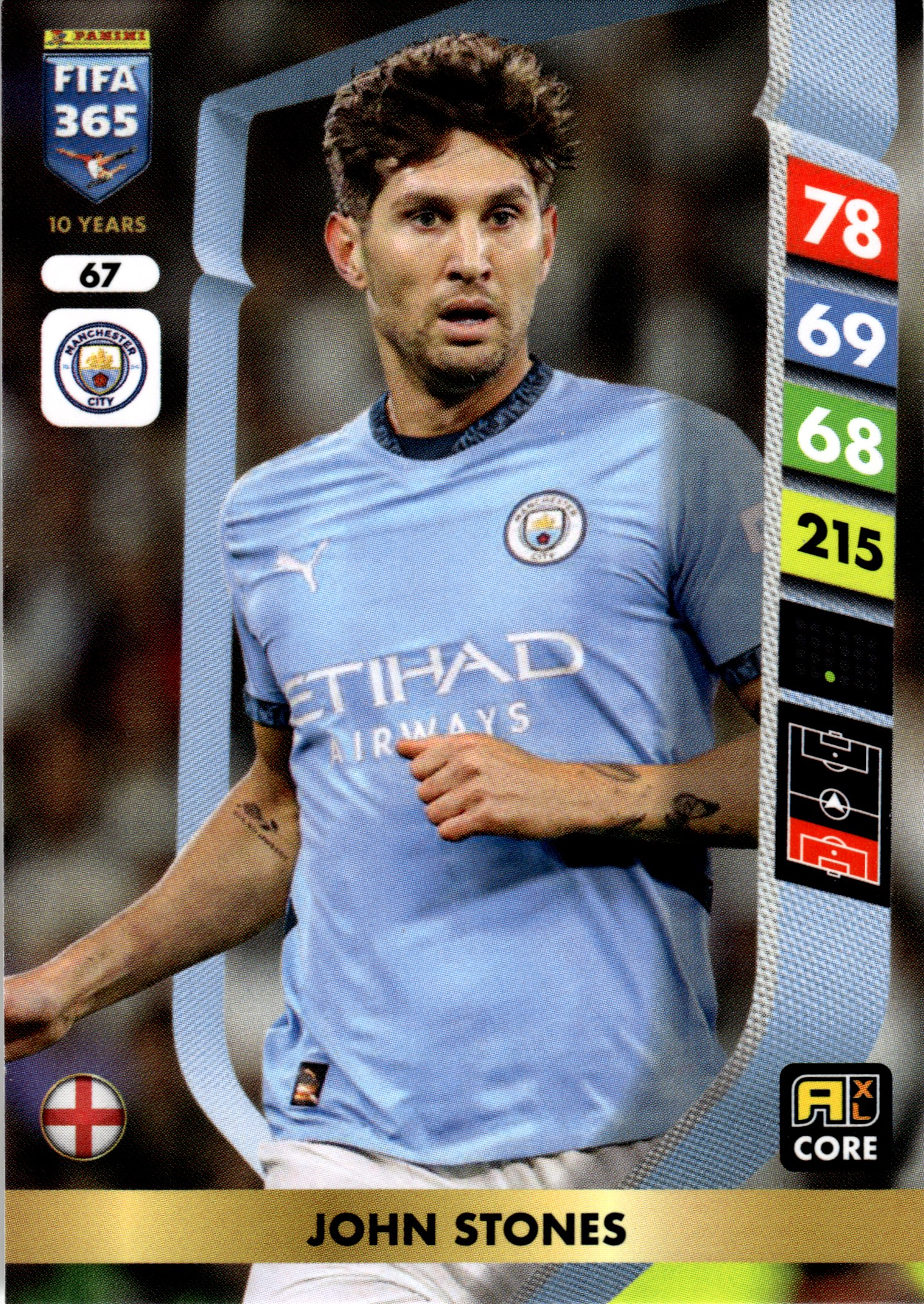 John Stones - Panini Adrenalyn XL FIFA 365 Base Set 2025, Nr. 67 (Art.-Nr. SG107788)