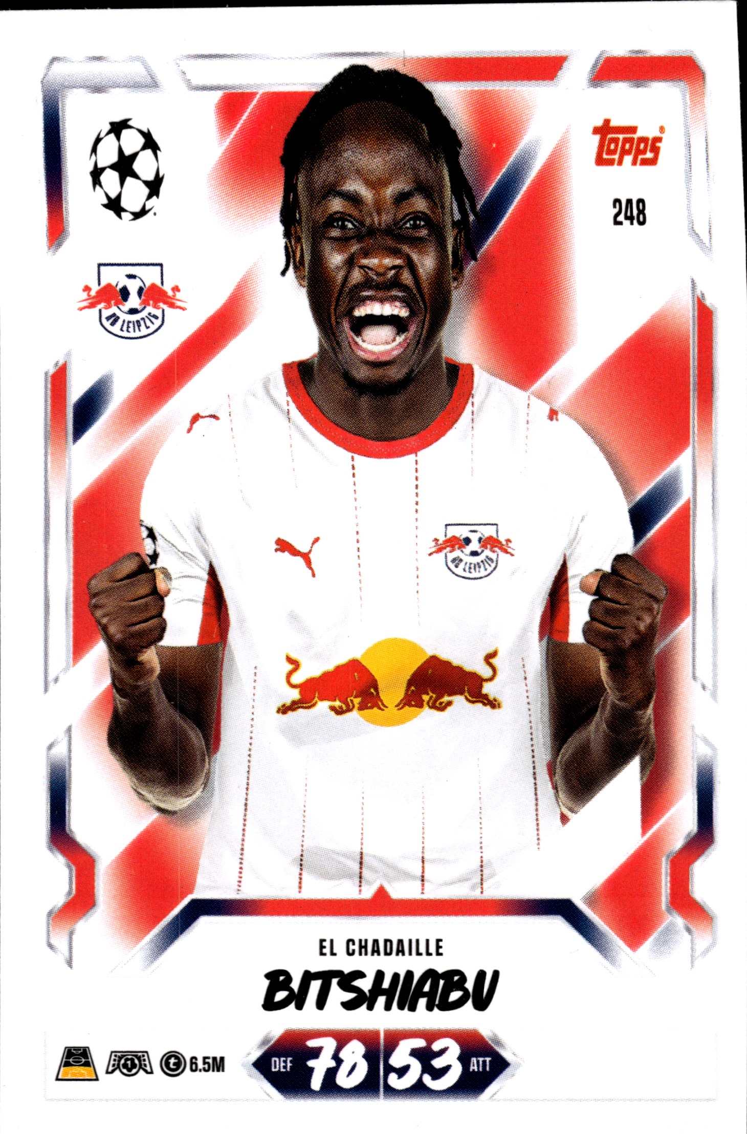 El Chadaille Bitshiabu - Topps Match Attax UEFA Club Competitions Base Set 2026-27, Nr. 248 (Art.-Nr. SG107048)