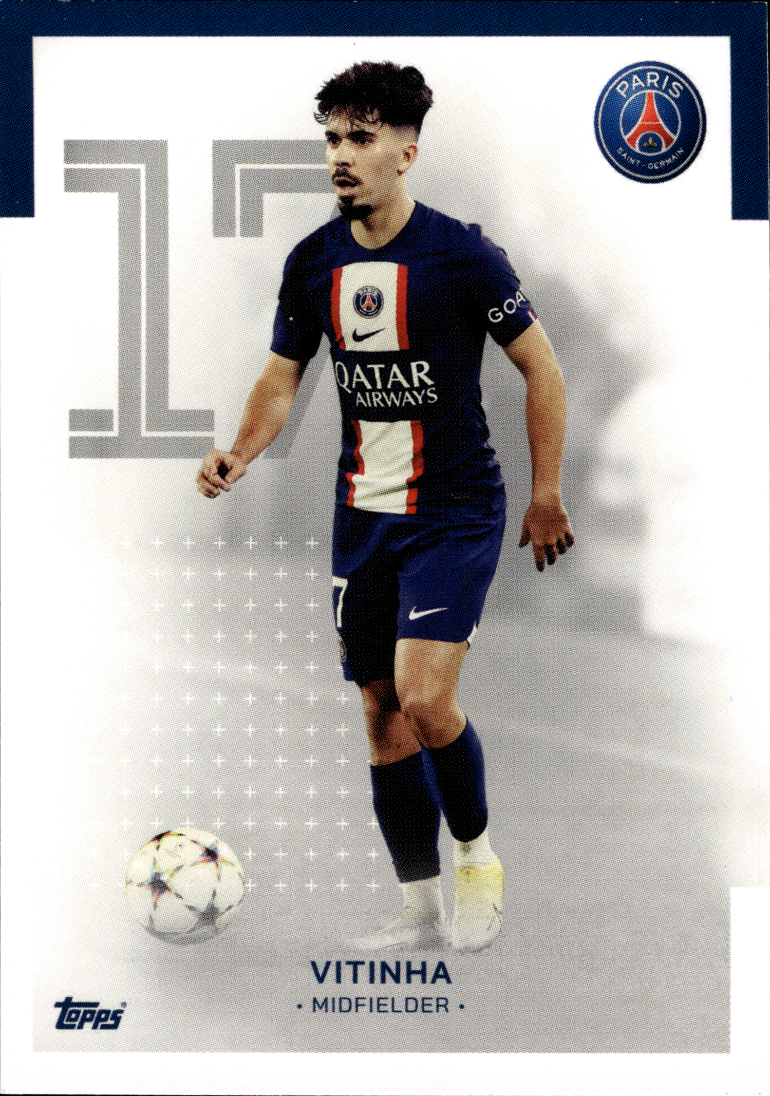 Vitinha - Topps Paris Saint-Germain Official Team Set 2023-24, Nr. 12 (Art.-Nr. SG102993)