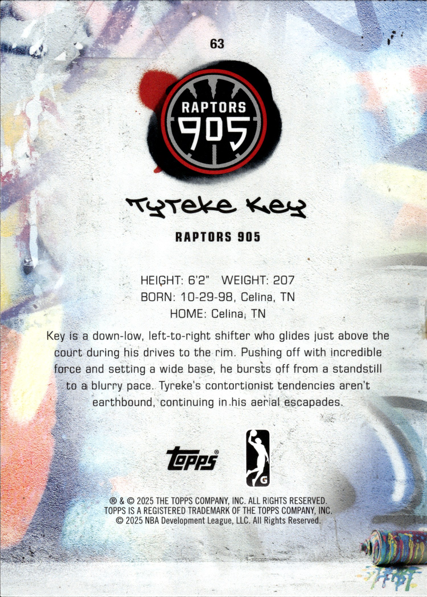 Tyreke Key - Topps G League Base Set 2024-25, Nr. 63