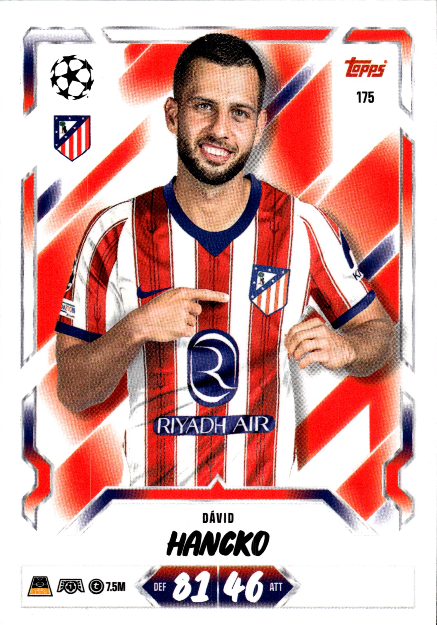 Dávid Hancko - Topps Match Attax UEFA Club Competitions Base Set 2026-27, Nr. 175 (Art.-Nr. SG107244)