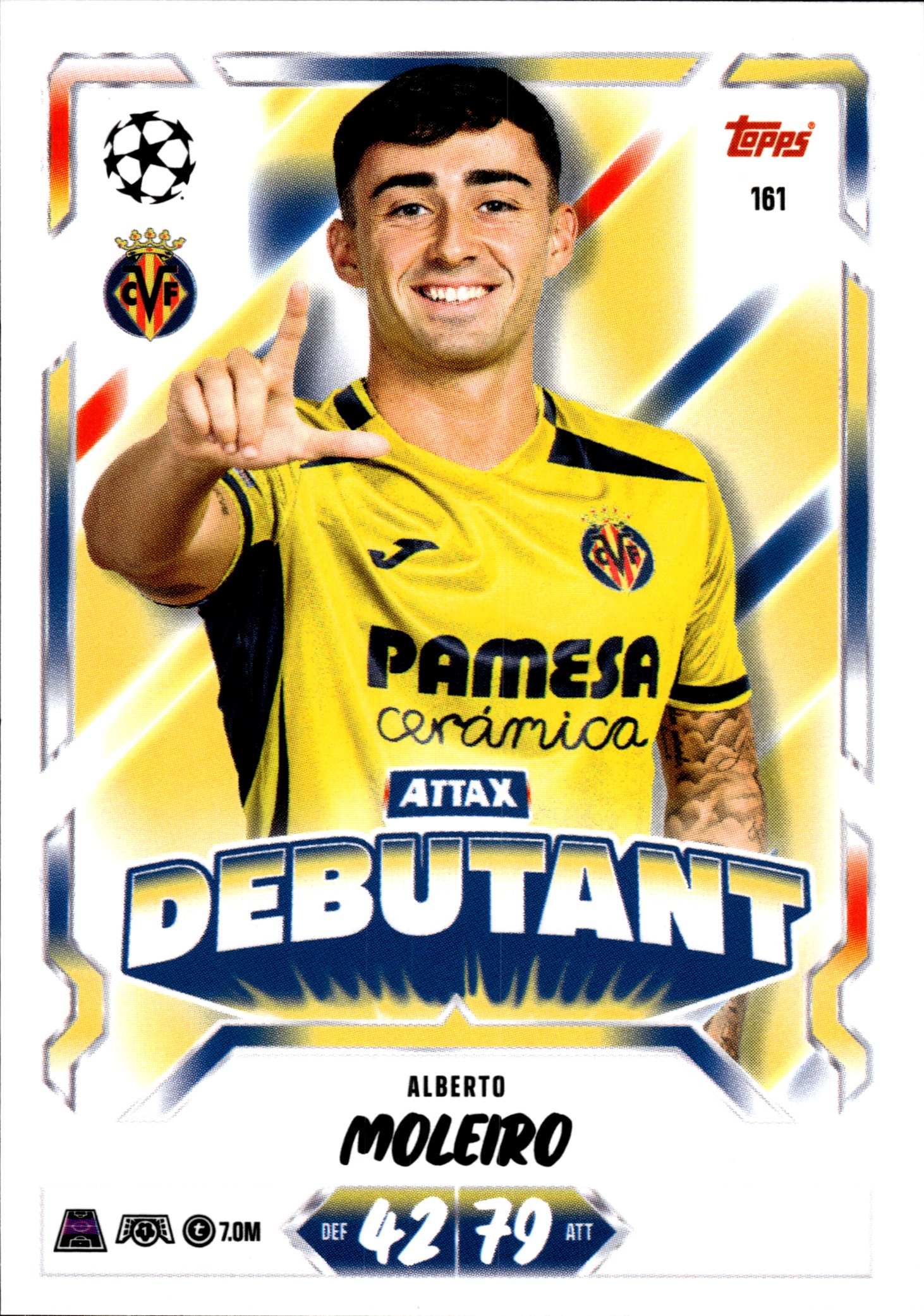 Alberto Moleiro - Topps Match Attax UEFA Club Competitions Attax Debutant 2026-27, Nr. 161 (Art.-Nr. SG107364)