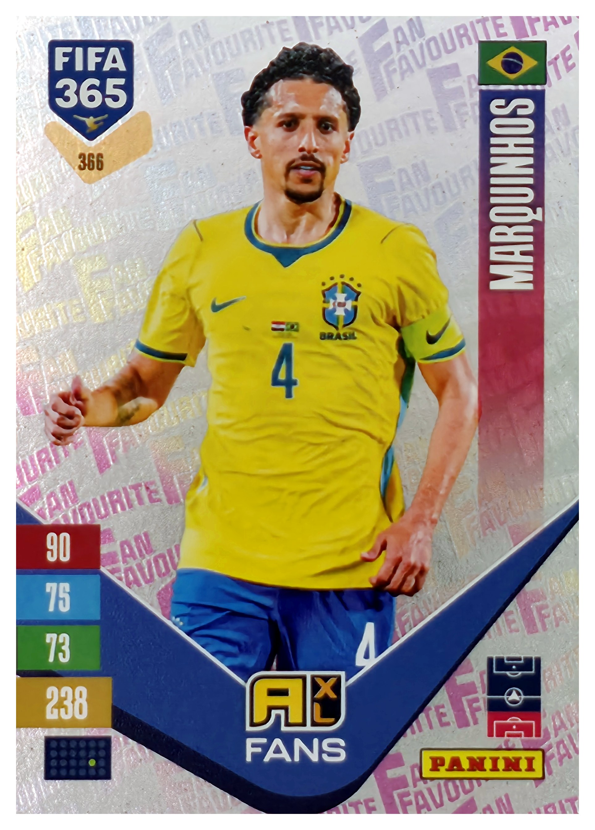 Marquinhos - Panini Adrenalyn XL FIFA 365 Fan Favourites 2026-27, Nr. 366 – Insert (Art.-Nr. SG110499)