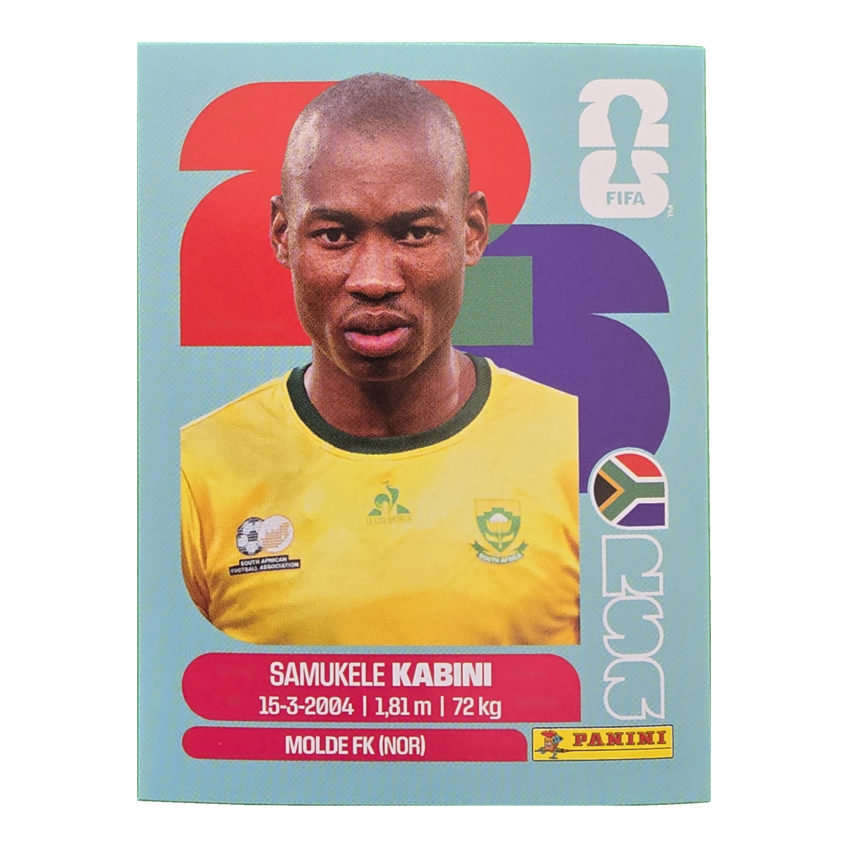 Samukele Kabini - Republik Südafrika, FIFA WM 2026, Nr. RSA5