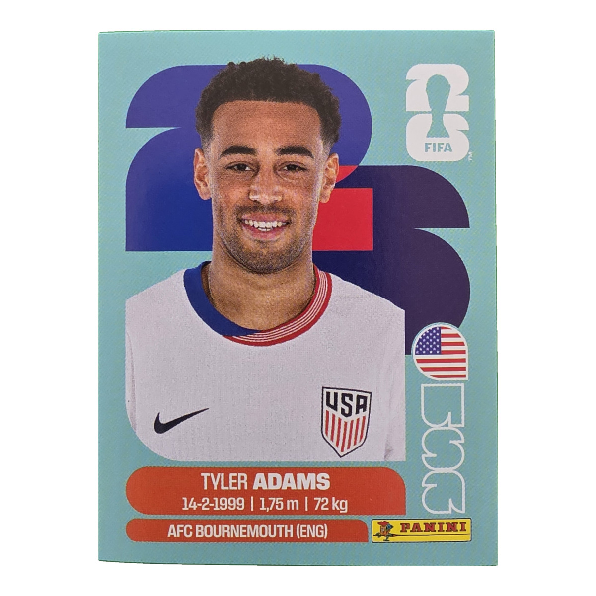 Tyler Adams - USA, FIFA WM 2026, Nr. USA8
