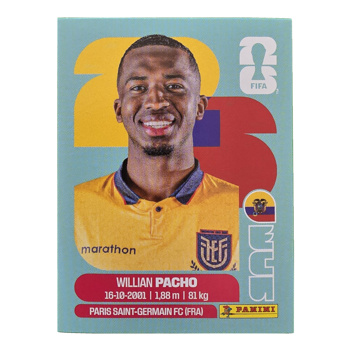 Willian Pacho - Ecuador, FIFA WM 2026, Nr. ECU6