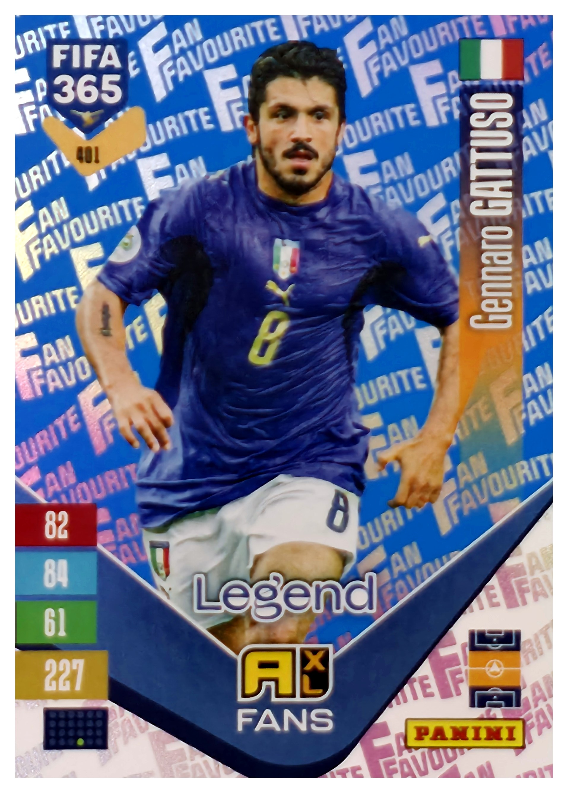 Gennaro Gattuso - Panini Adrenalyn XL FIFA 365 Fan Favourites 2026-27, Nr. 401 – Blue, Insert (Art.-Nr. SG110591)
