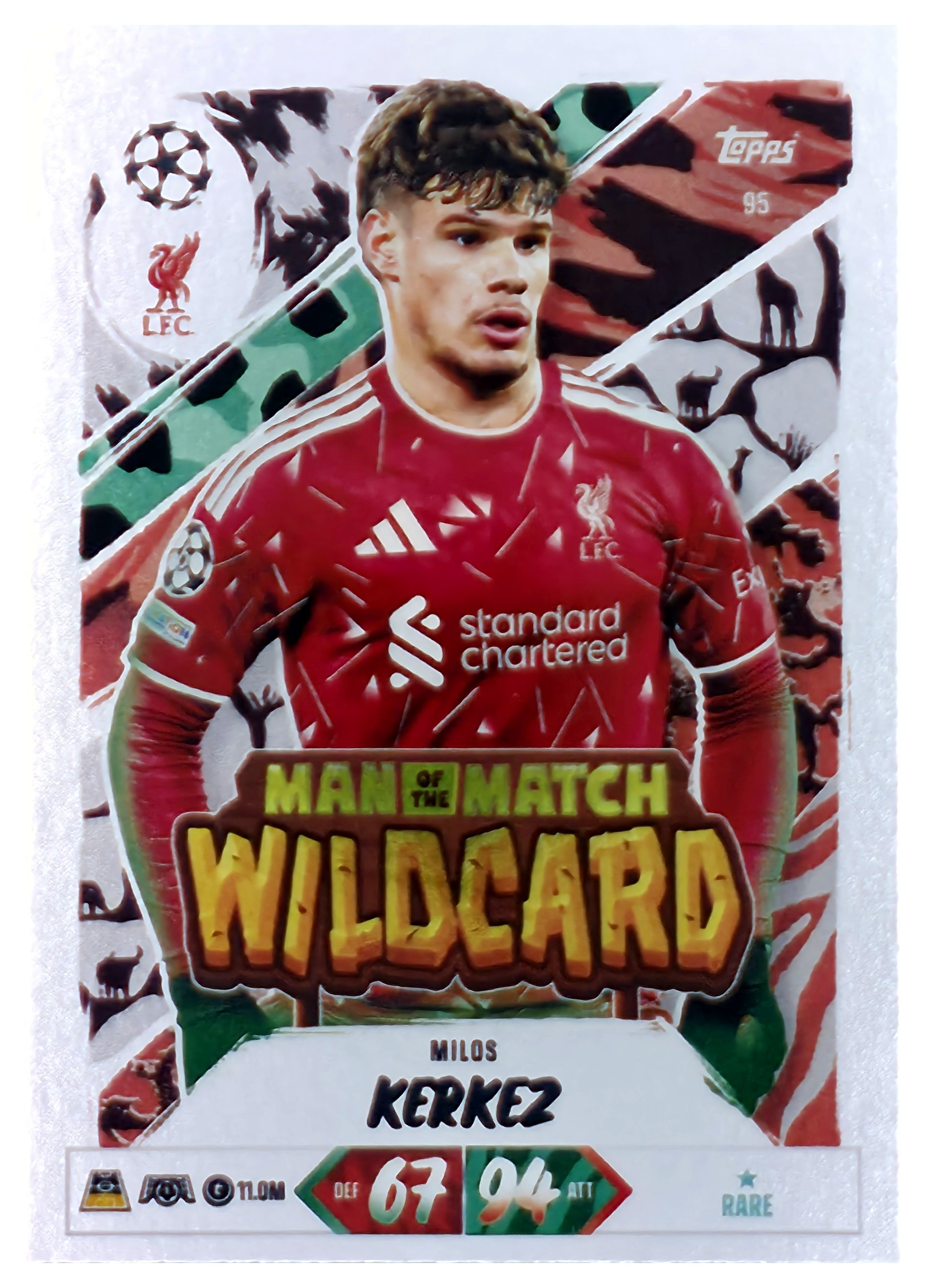 Milos Kerkez - Topps Match Attax UEFA Club Competitions Man of the Match Wildcard 2026-27, Nr. 95 (Art.-Nr. SG107495)