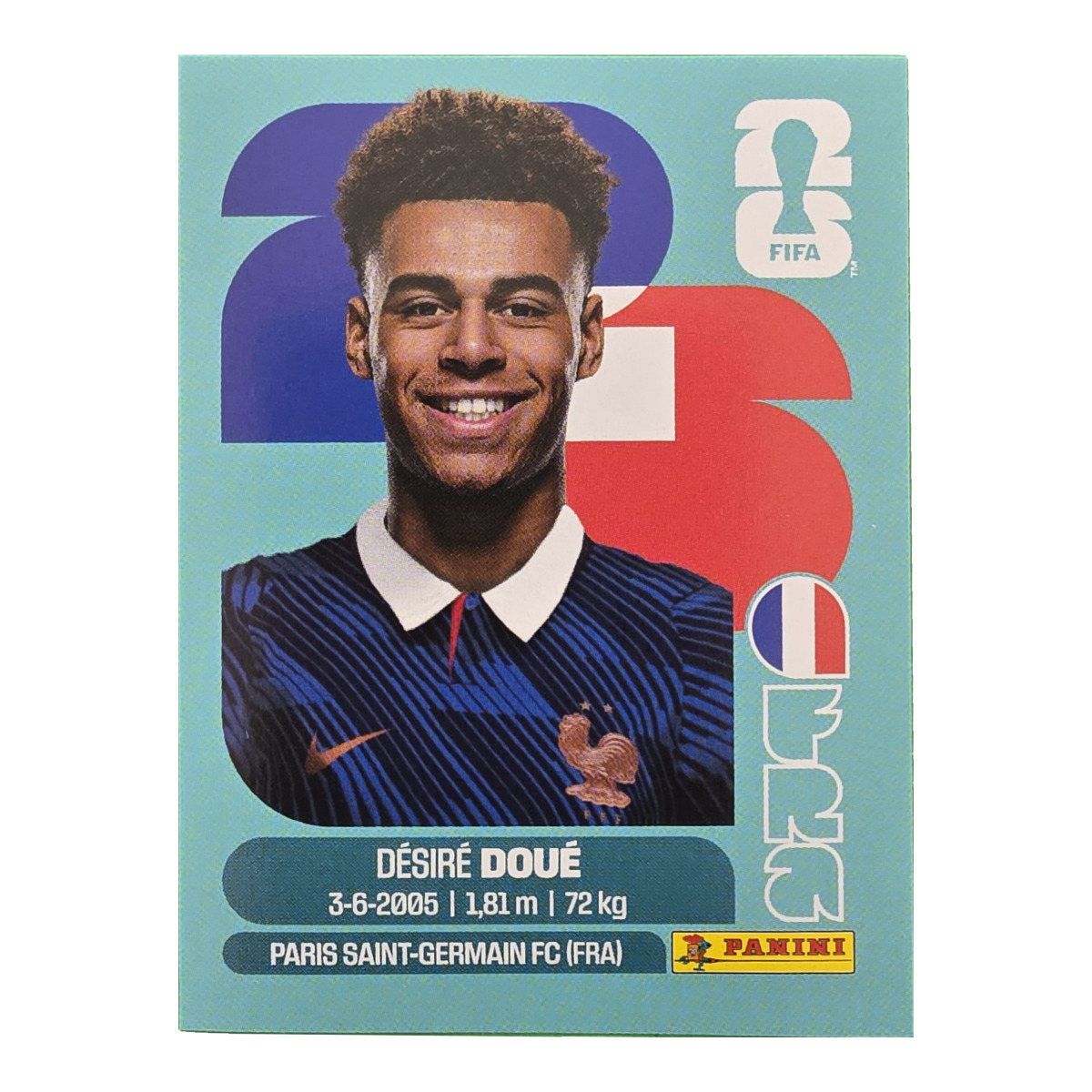 Désiré Doué - Frankreich, FIFA WM 2026, Nr. FRA17