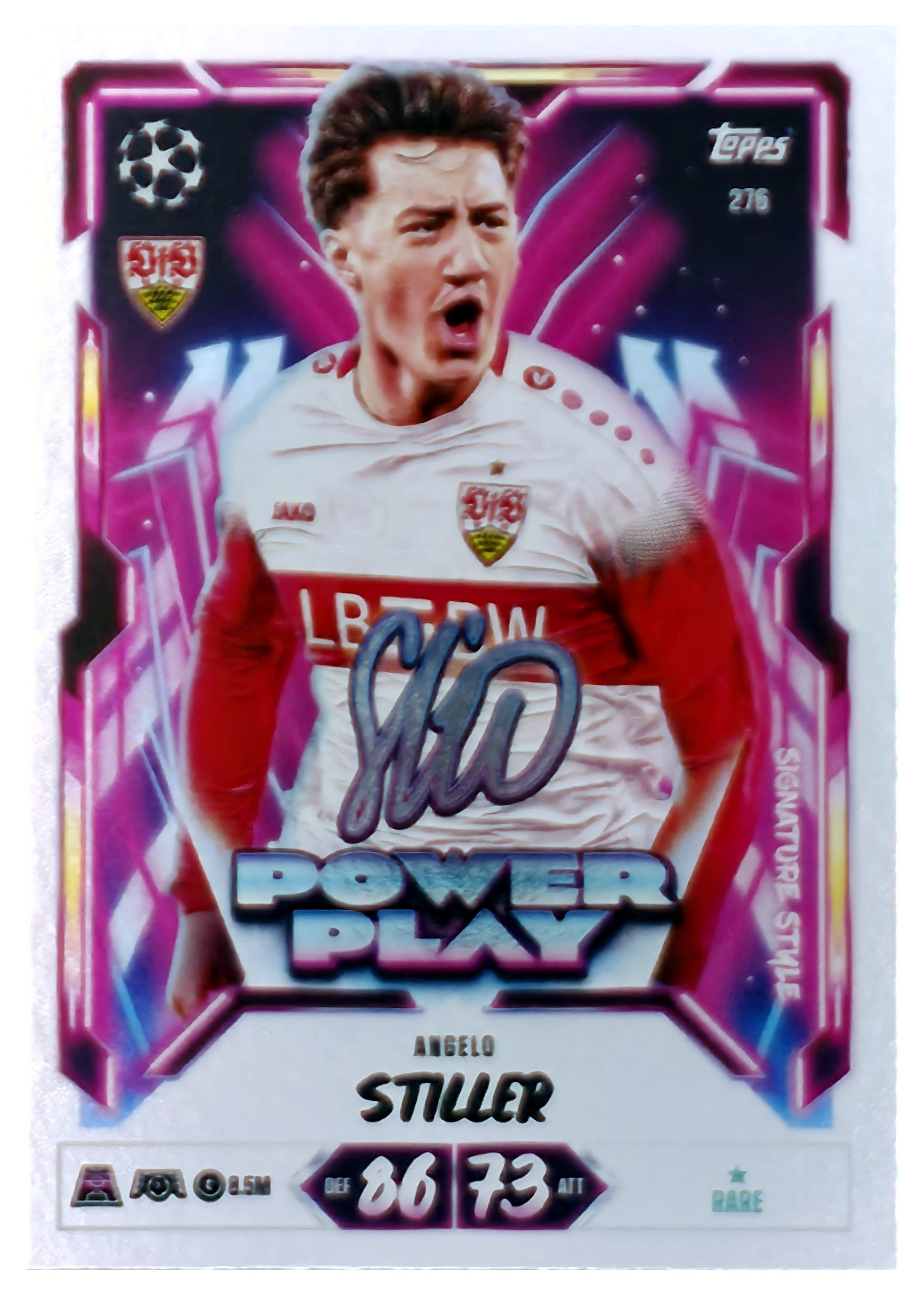 Angelo Stiller - Topps Match Attax UEFA Club Competitions Power Play Signature Style 2026-27, Nr. 276 (Art.-Nr. SG107559)