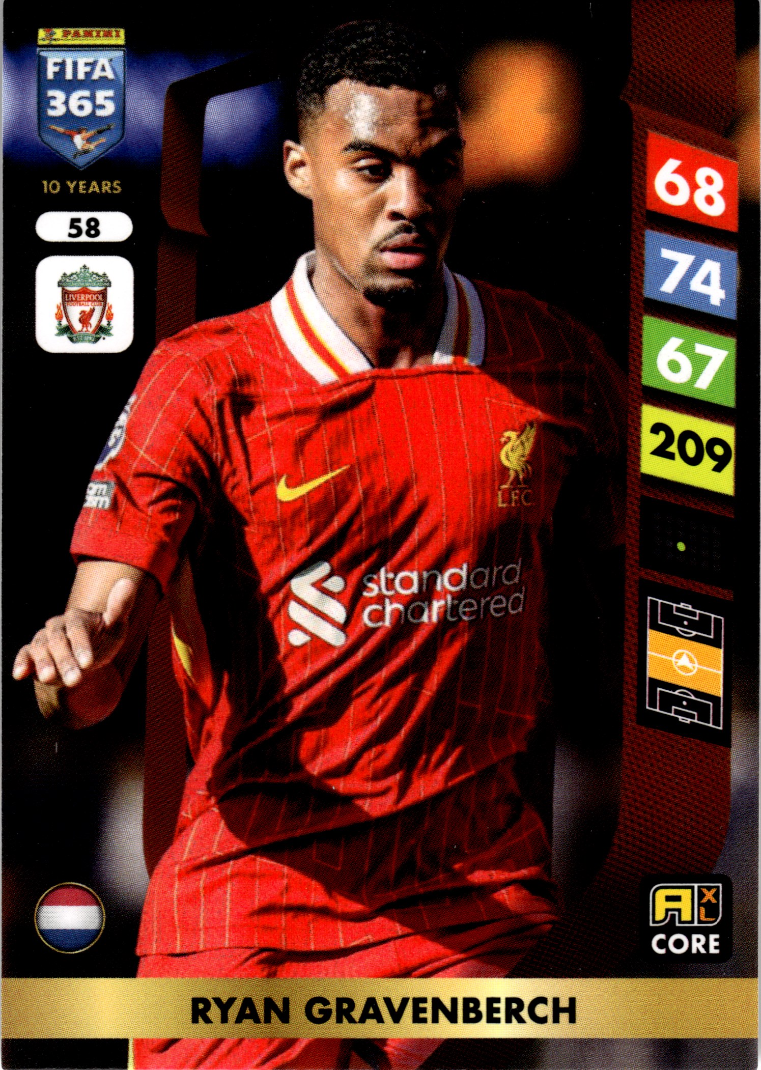 Ryan Gravenberch - Panini Adrenalyn XL FIFA 365 Base Set 2025, Nr. 58 (Art.-Nr. SG107773)