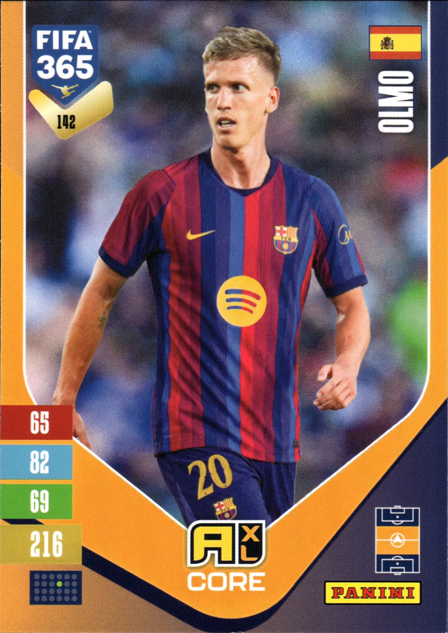 Dani Olmo - Panini Adrenalyn XL FIFA 365 Base Set 2026-27, Nr. 142 (Art.-Nr. SG110081)