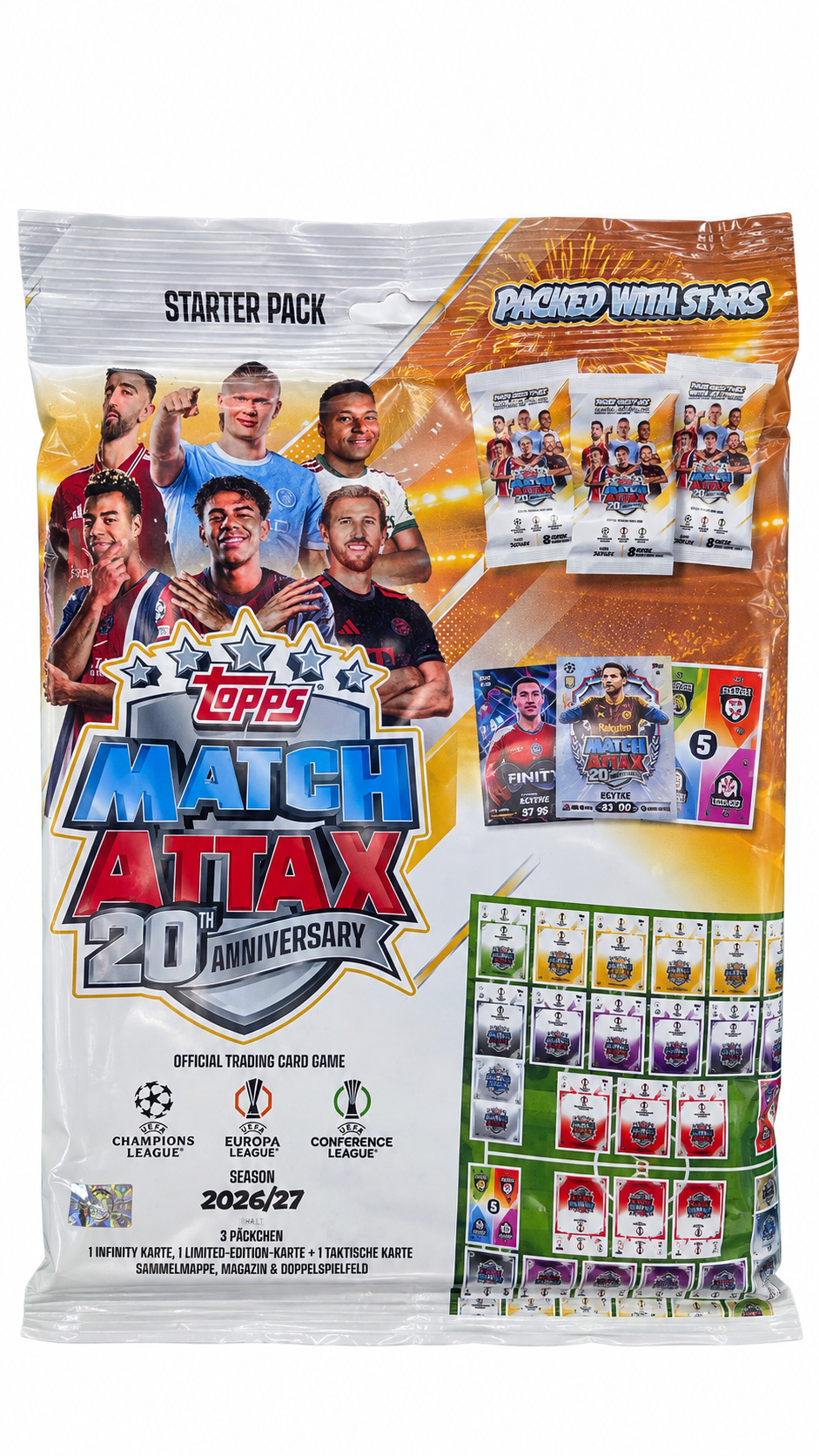 Topps Match Attax UEFA Club Competitions 2026/2027 Starter Pack mit Sammelmappe, Spielfeldern und Boostern