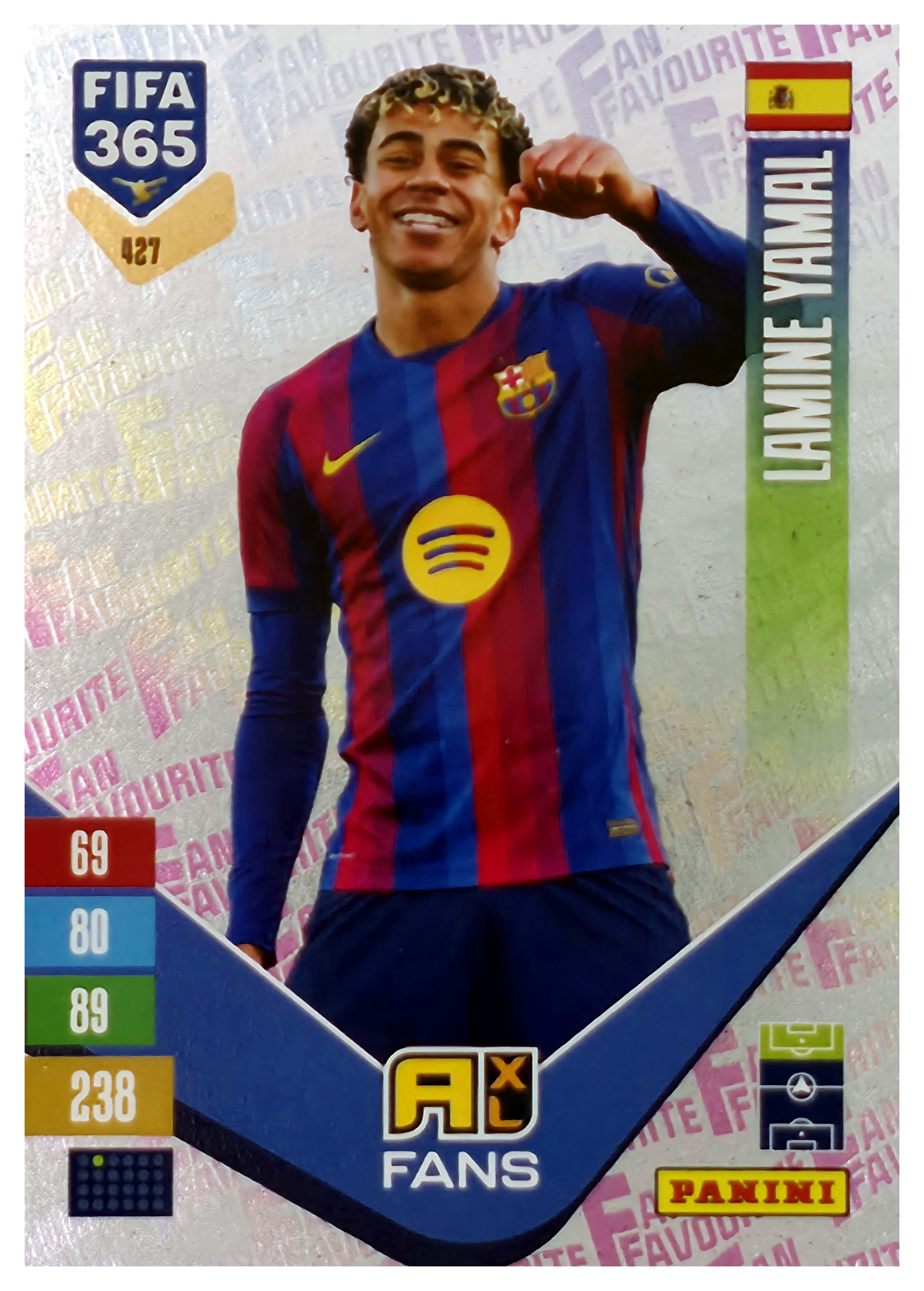 Lamine Yamal - Panini Adrenalyn XL FIFA 365 Fan Favourites 2026-27, Nr. 427 – Insert (Art.-Nr. SG110516)