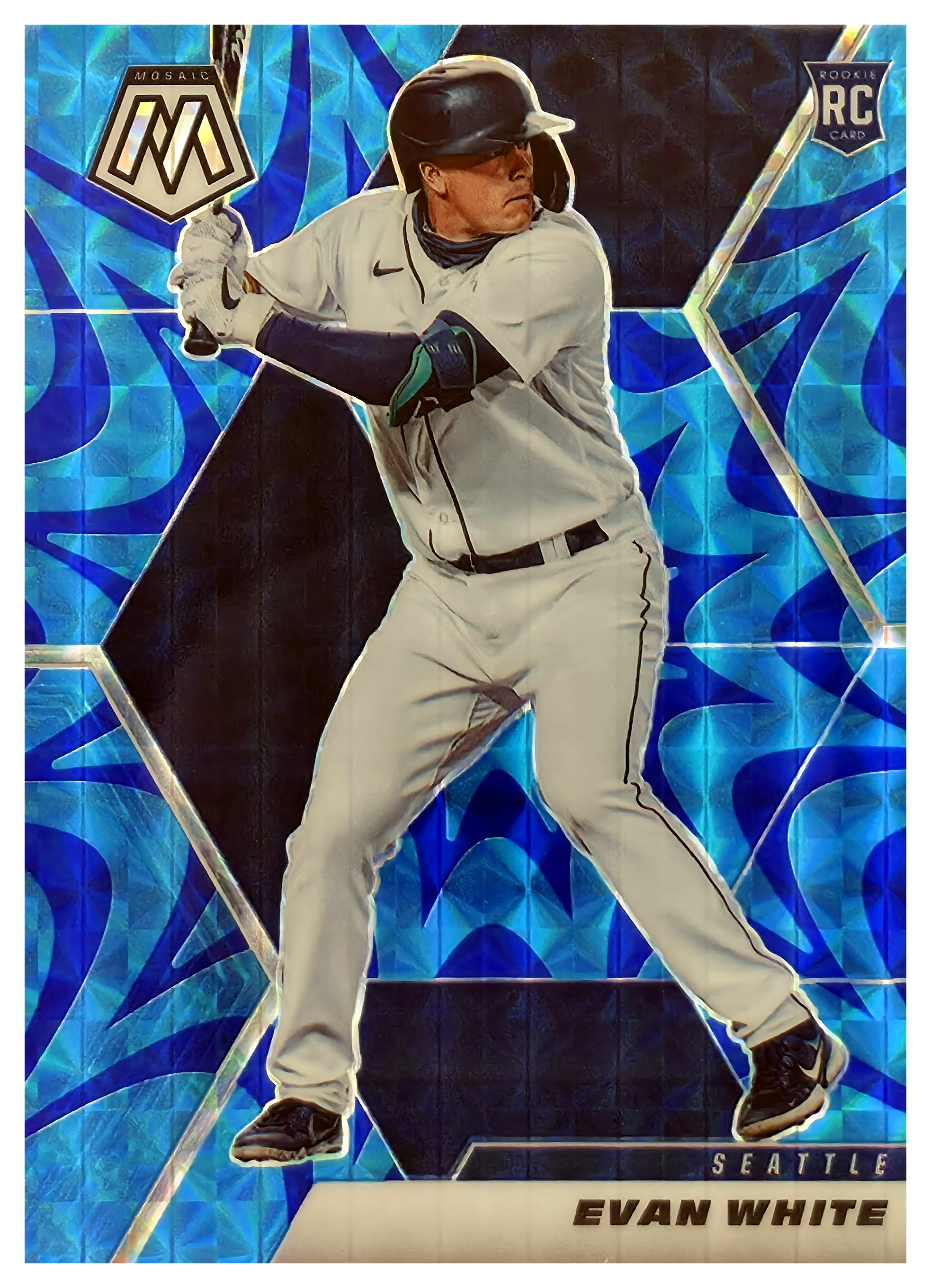 Evan White - Panini Mosaic Base Set 2021, Nr. 208 – Rookie Card, Reactive Blue (Art.-Nr. SG106197)